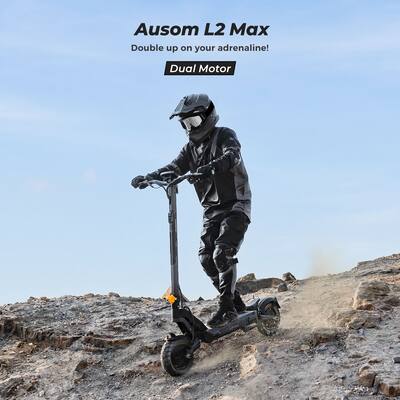 Ausom L2 Max Foldable Electric Scooter w/ 56 mi Max Operating Ausom L2 Max Foldable Electric Scooter w/ 56 mi Max Operating