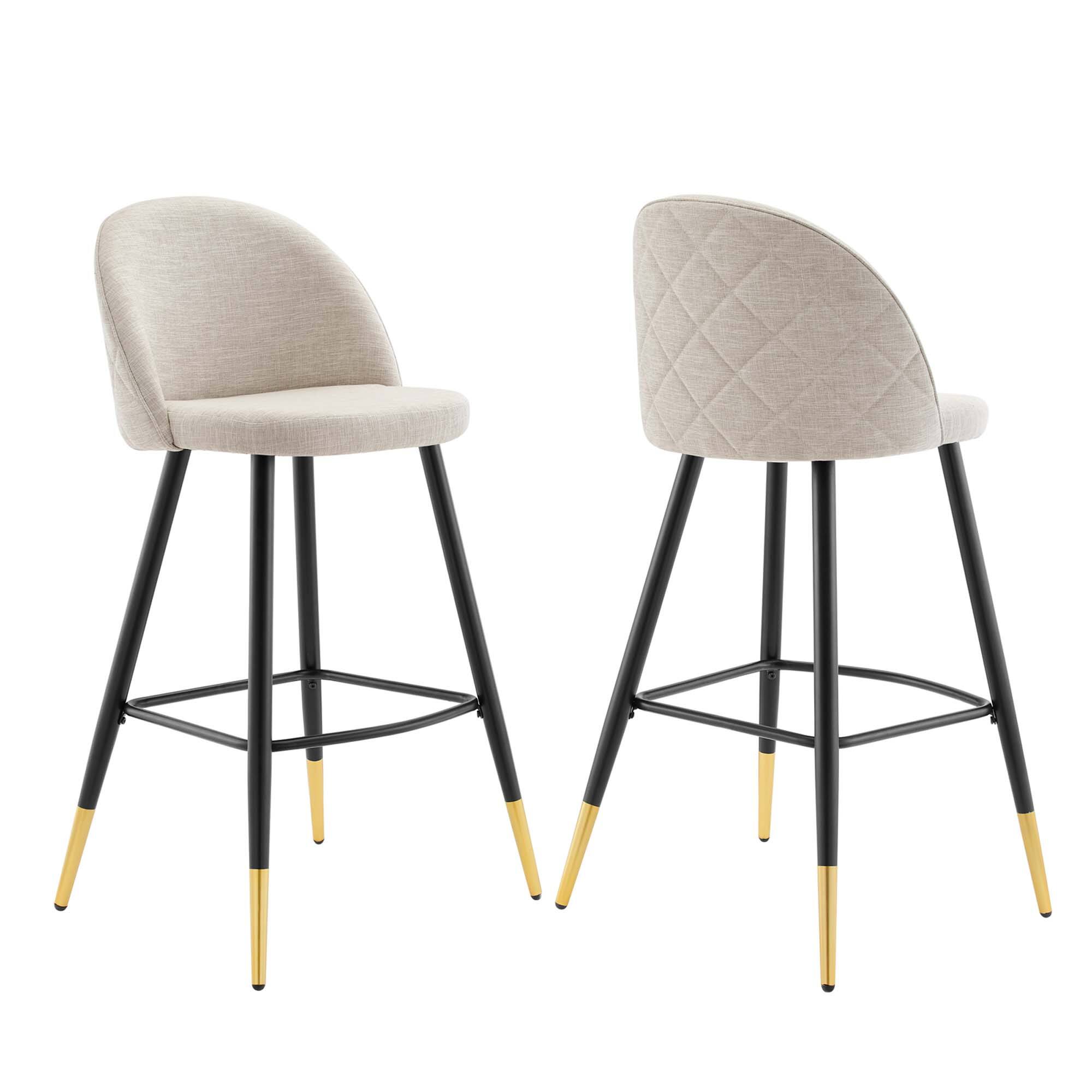 Angle. Modway - Cordial Fabric Bar Stools Set of 2 by Modway - Beige.