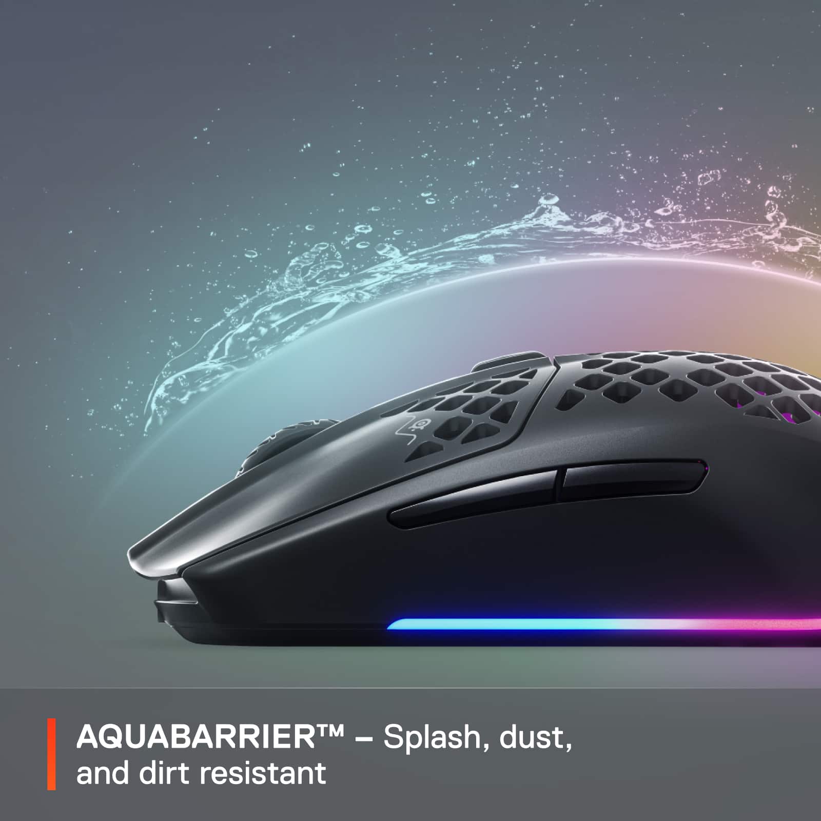 AQUABARRIER - Splash, dust, and dirt resistant.