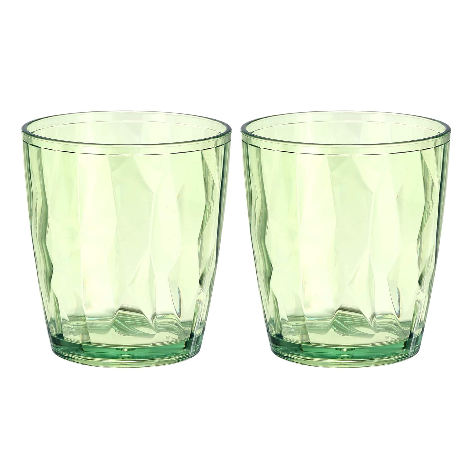 Unique Bargains - 2pcs Plastic Drinking Glasses, 10.48oz Unbreakable Reusable Stackable Water Tumblers for Home Office - Green price history on PriceWatchPro