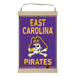 Jardine - ECU Pirates Faux Rust Banner Sign - Purple