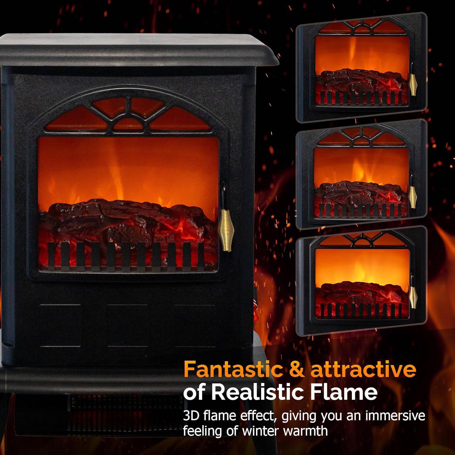 Fantastic & attractive of Realistic Flame  
3D flame effect, giving you an immersive feeling of winter warmth