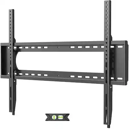 Front. Dazzed Corner - Low Profile TV Wall Mount for 65-120" TVs, VESA 900x600, 220 lb - Black.
