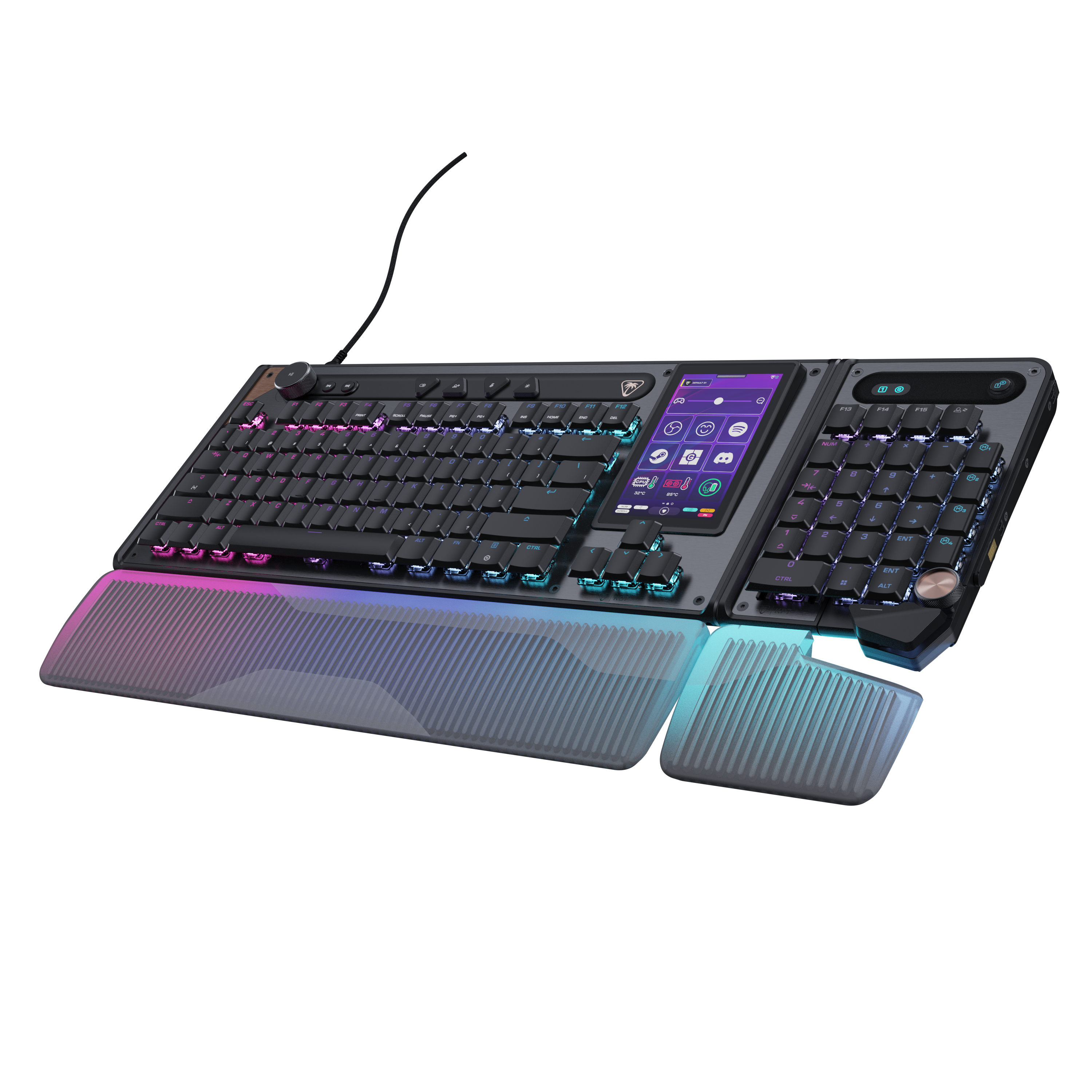 Alt View 14. Turtle Beach - Command Series KP7 Wired Hall-Effect Gaming Keypad - Black.