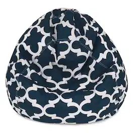 Majestic Home - Small Bean Bag Trellis Navy - Blue