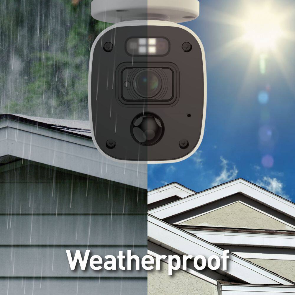 Back. Swann - Swann Add-On Bullet Security Camera for DVR, 4K UHD Video, Flashing and Spotlight, Outdoor Night Vision, Motion Detect - White.