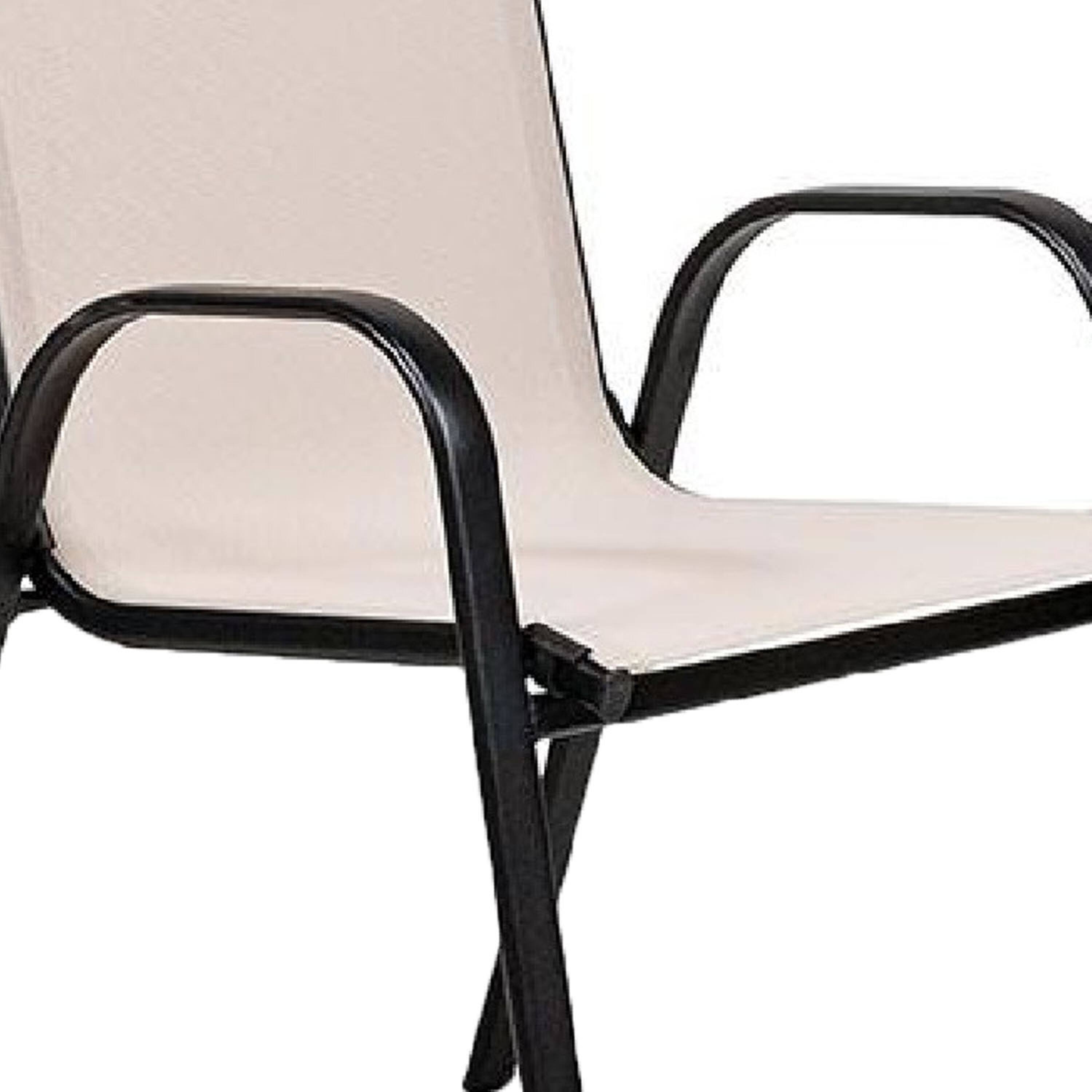 Alt View 1. Manhattan Lane - Feli Outdoor Stacking Chair Set of 2 - Beige, Black.