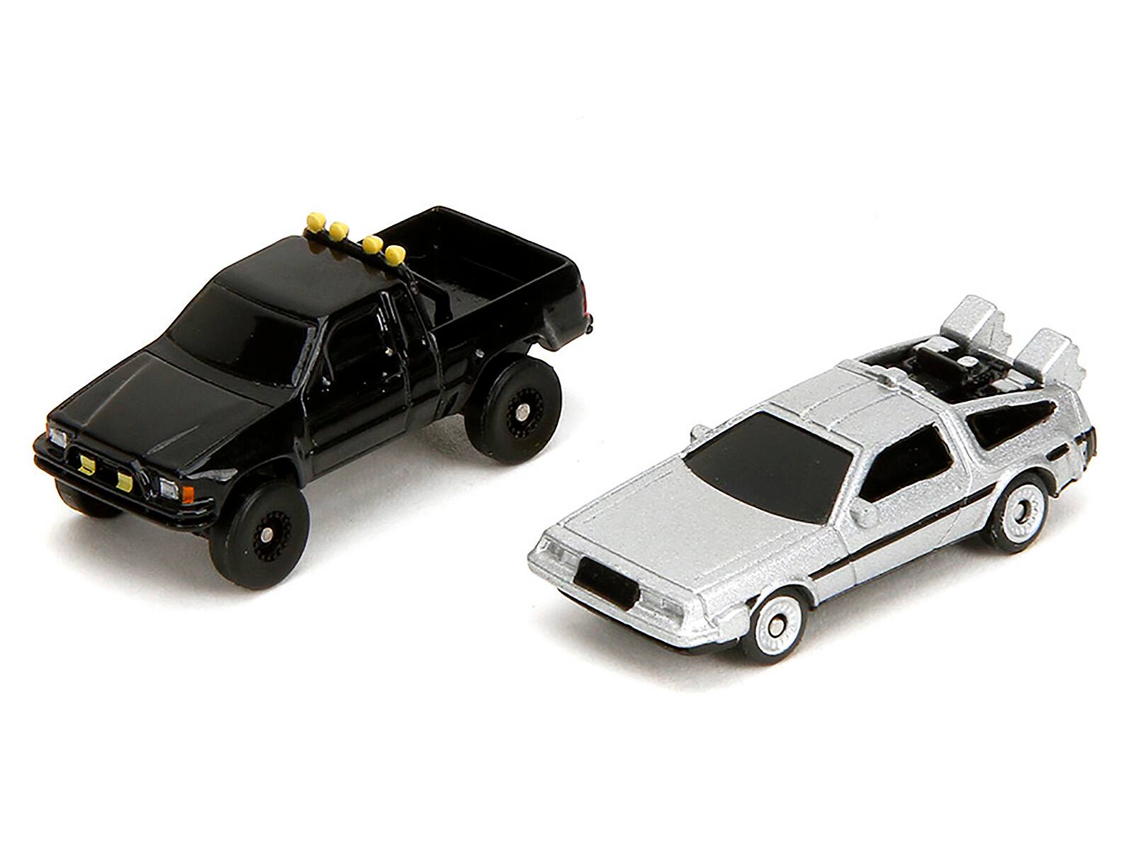 Alt View 4. Jada - Hill Valley Courthouse Diorama with Black Pickup Truck and Delorean "Back to the Future" (1985) Movie Nano Scene by Jada - Multicolor.