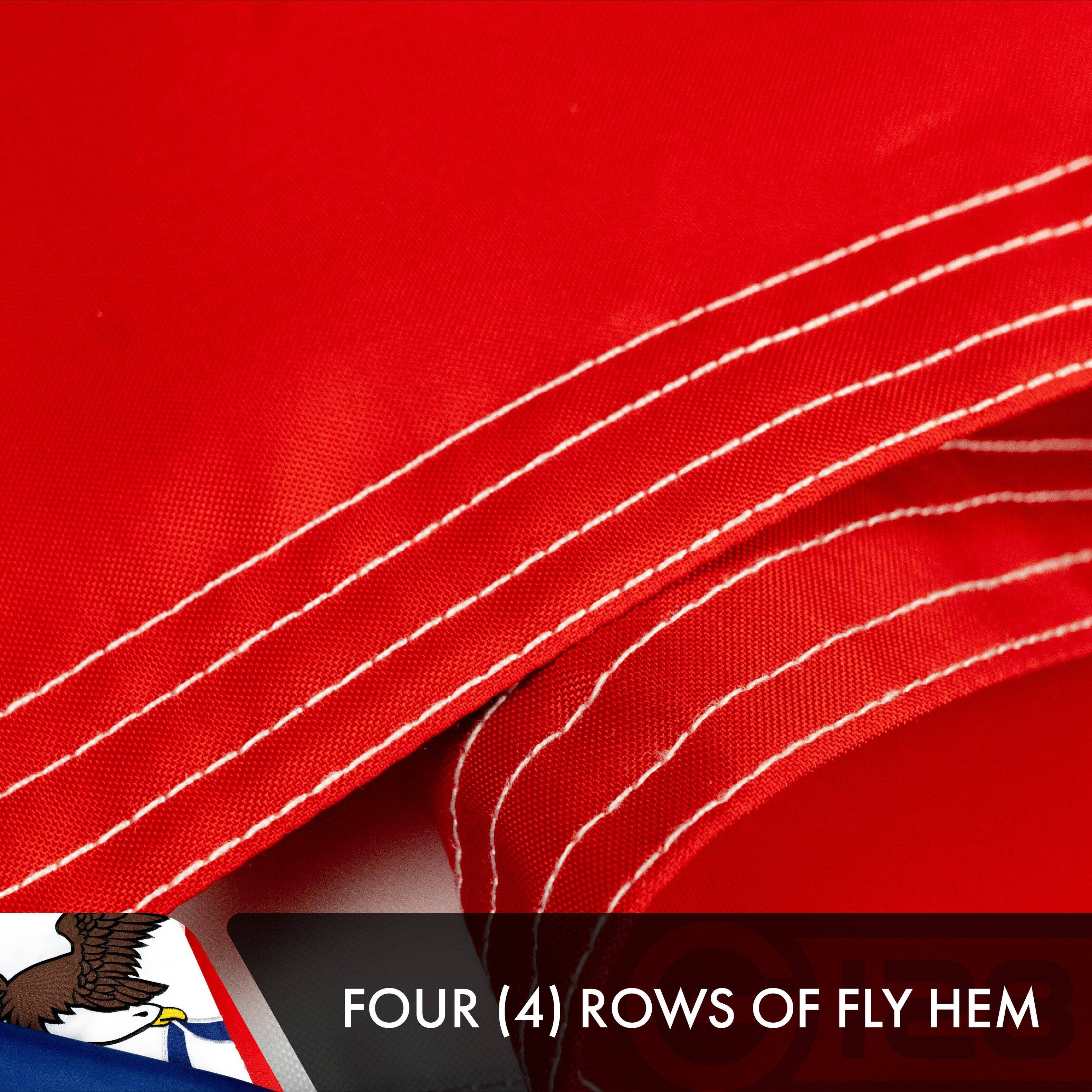 FOUR (4) ROWS OF FLY HEM