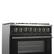 Alt View 5. Forno Appliances - Galiano 5.36 Cu. Ft. Freestanding Dual Fuel Electric Range with Convection Oven - Black Door.