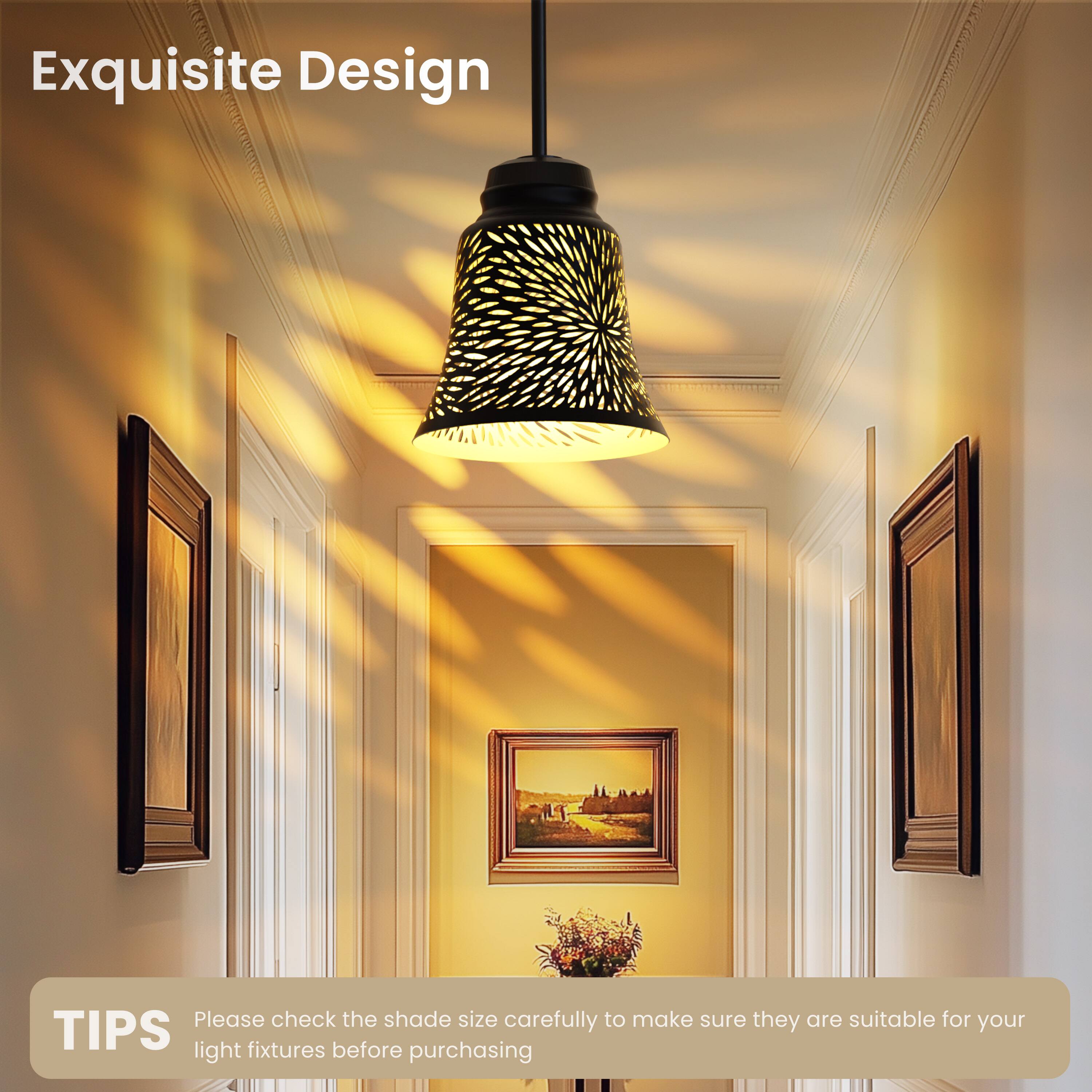 Alucset 4 Pack Ceiling Fan Replacement Globes, Etched