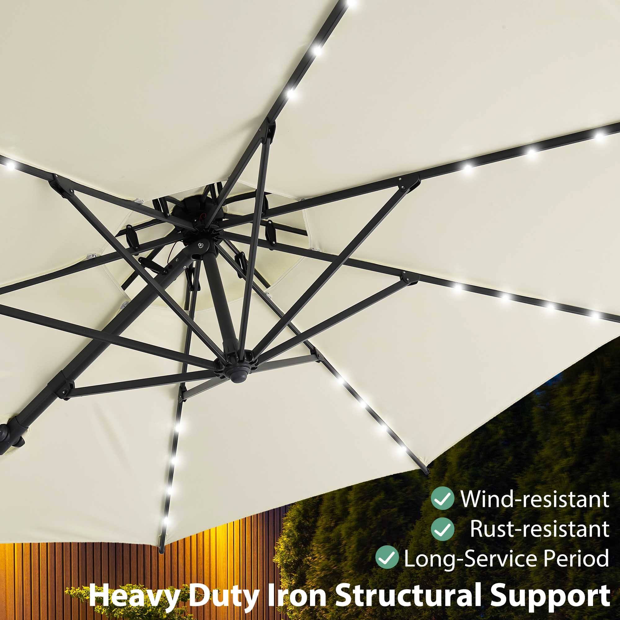 Wind-resistant  
Rust-resistant  
Long-Service Period  
Heavy Duty Iron Structural Support