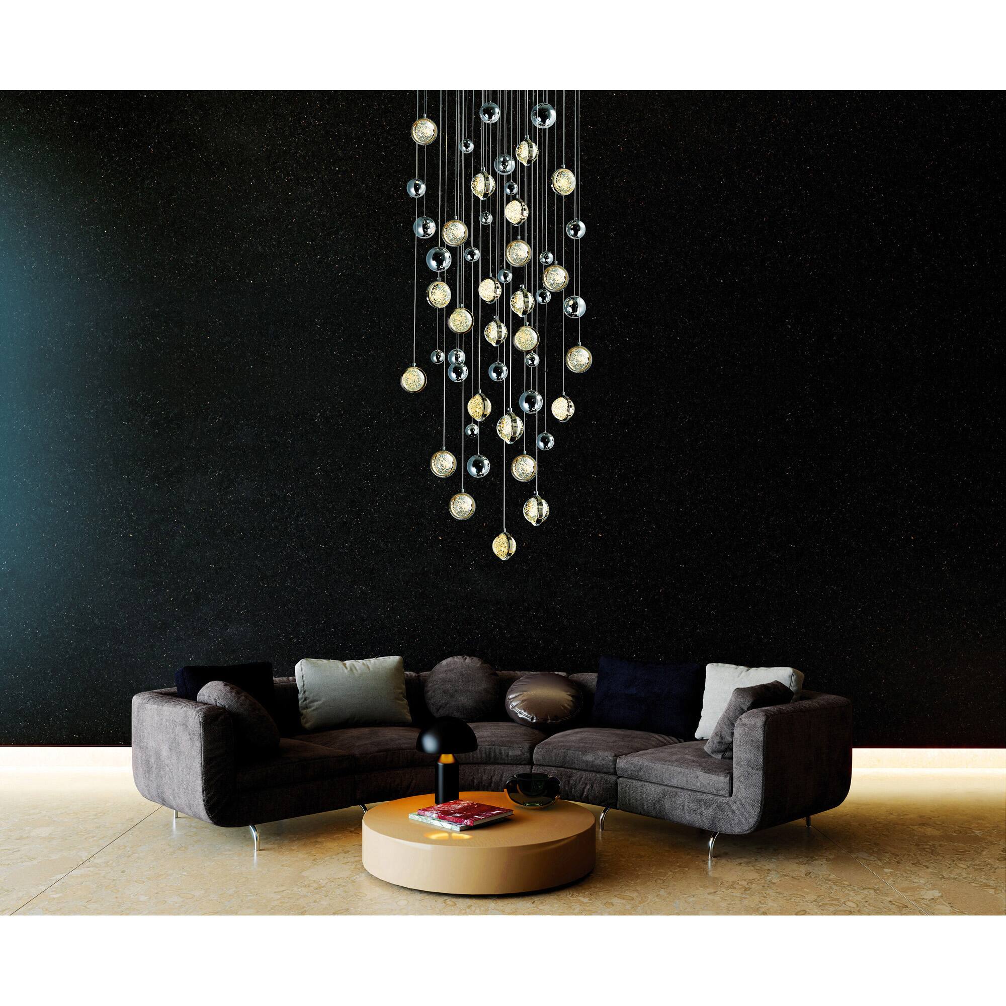 Back. CWI Lighting - Salvador 32 in LED Integrated Polished Nickel Chandelier - Polished Nickel.