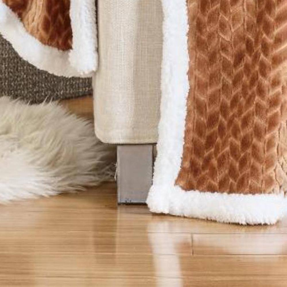 Alt View 2. Noble House - Soft Braided and Comfortable Plush All Season Sherpa 50" X 60" Throw Blanket, Mocha - Mocha.