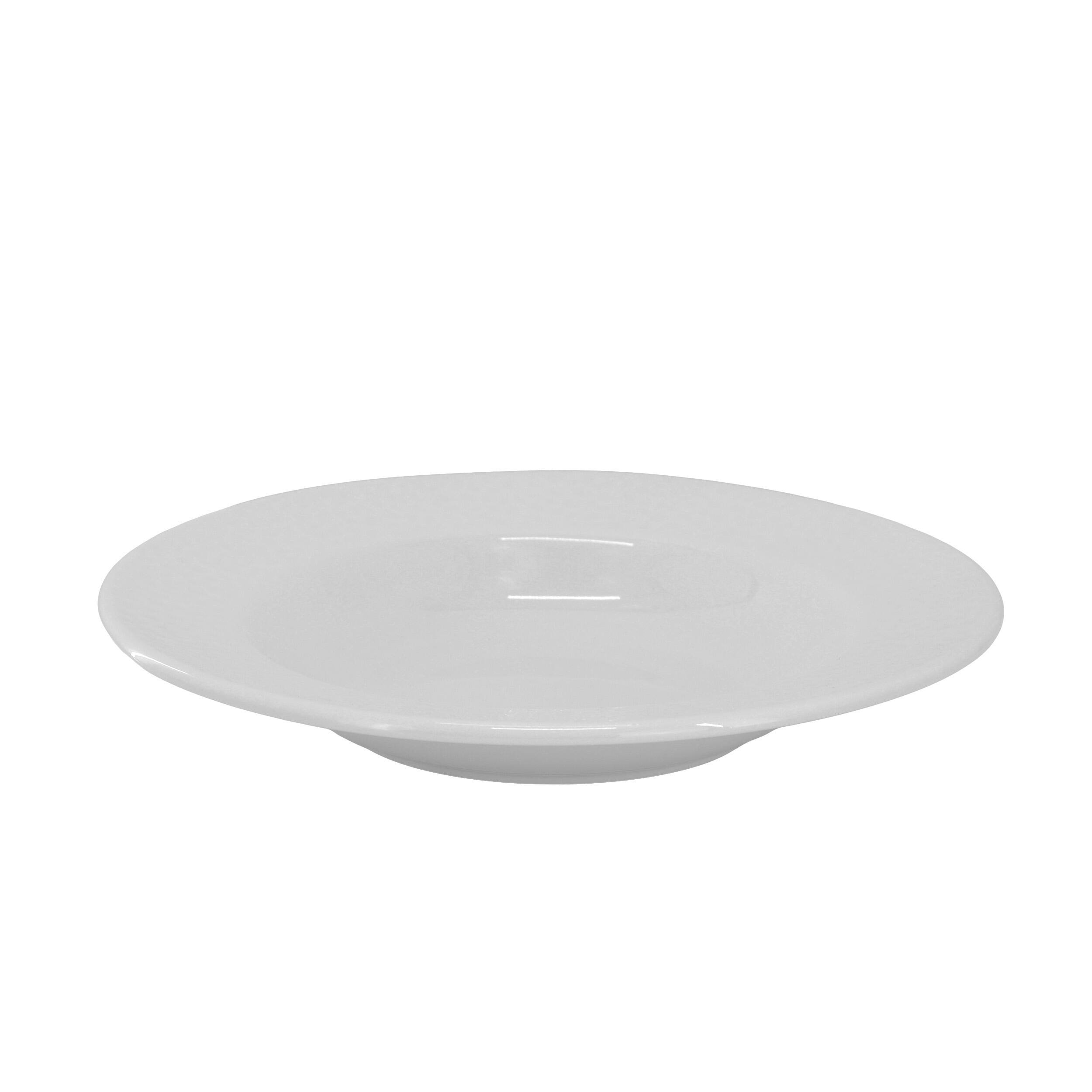 Alt View 4. Elama - Elama Soyer 16 Piece Textured Design Double Bowl Porcelain Dinnerware Set in White - White.