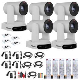 5 x PTZOptics Move 4K PTZ Camera with 30x Zoom (White) (PT30X-4K-WH-G3)