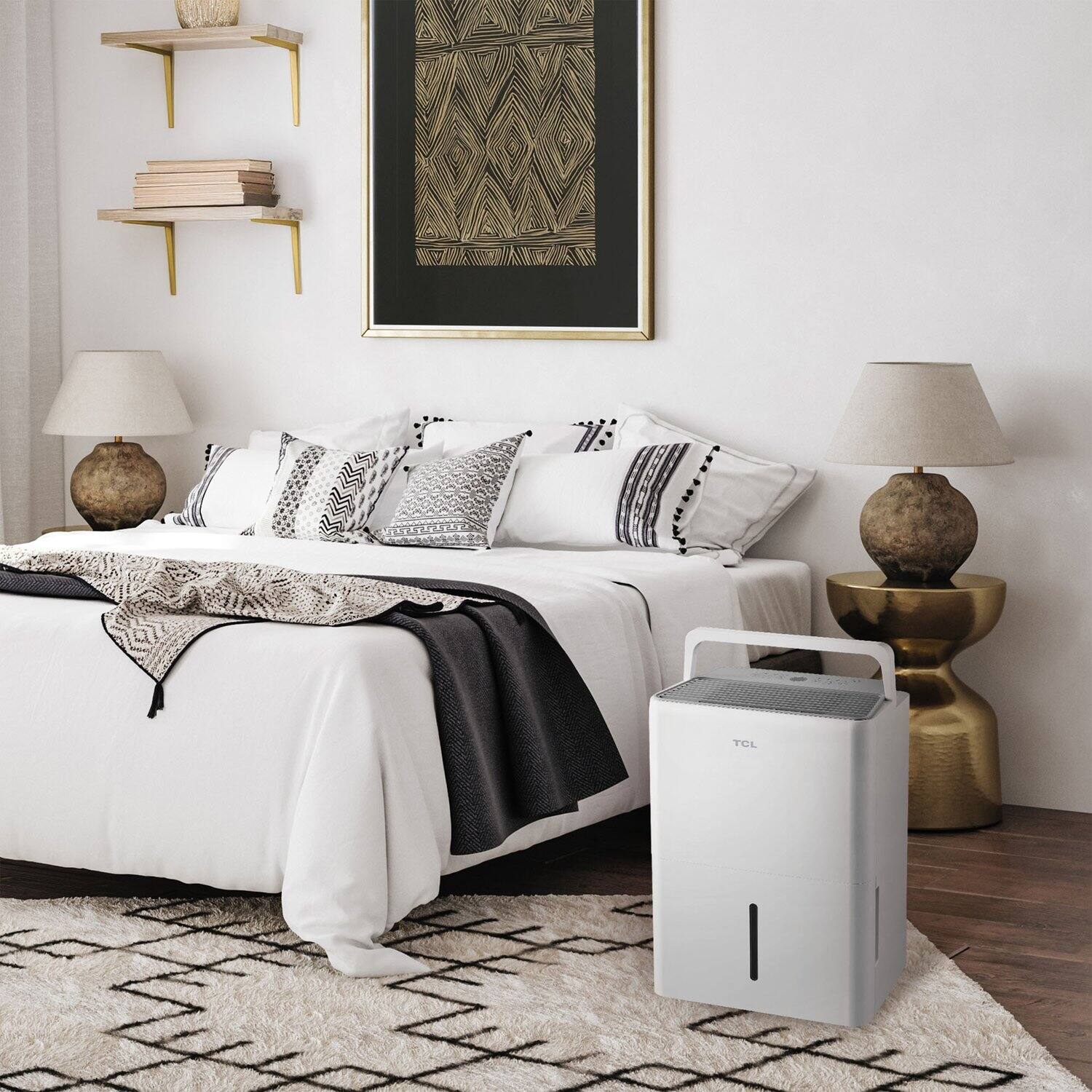 Alt View 13. TCL - TCL 25 Pint 2000 Sq. Ft. Portable Dehumidifier, ENERGY STAR® Certified, Quiet Operation, Bucket or Continuous Drain - White.