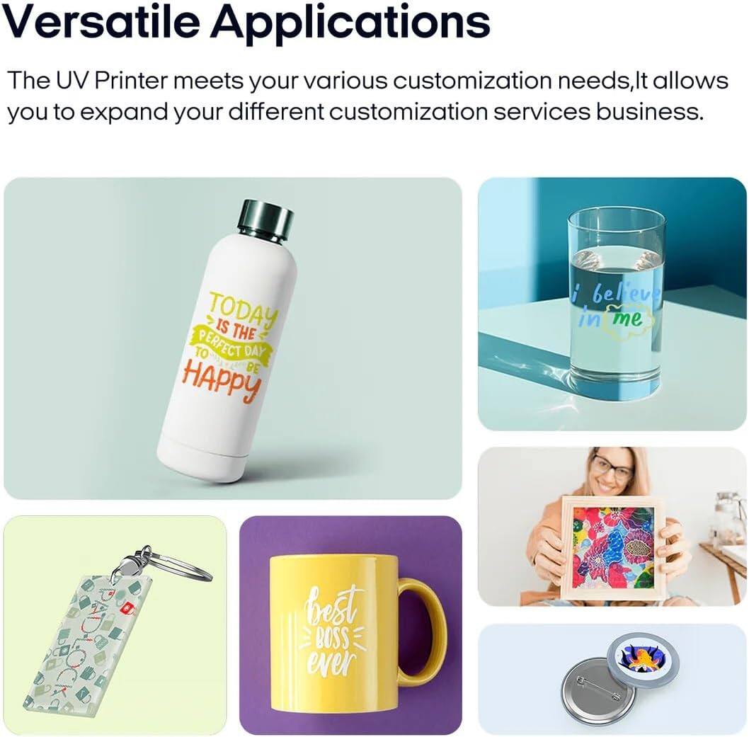 Angle. Procolored - V6 Panda UV Printer 6.7" A4 L800 for Acrylic,Metal,Leather,Golf,Bottle,Phone case and More.