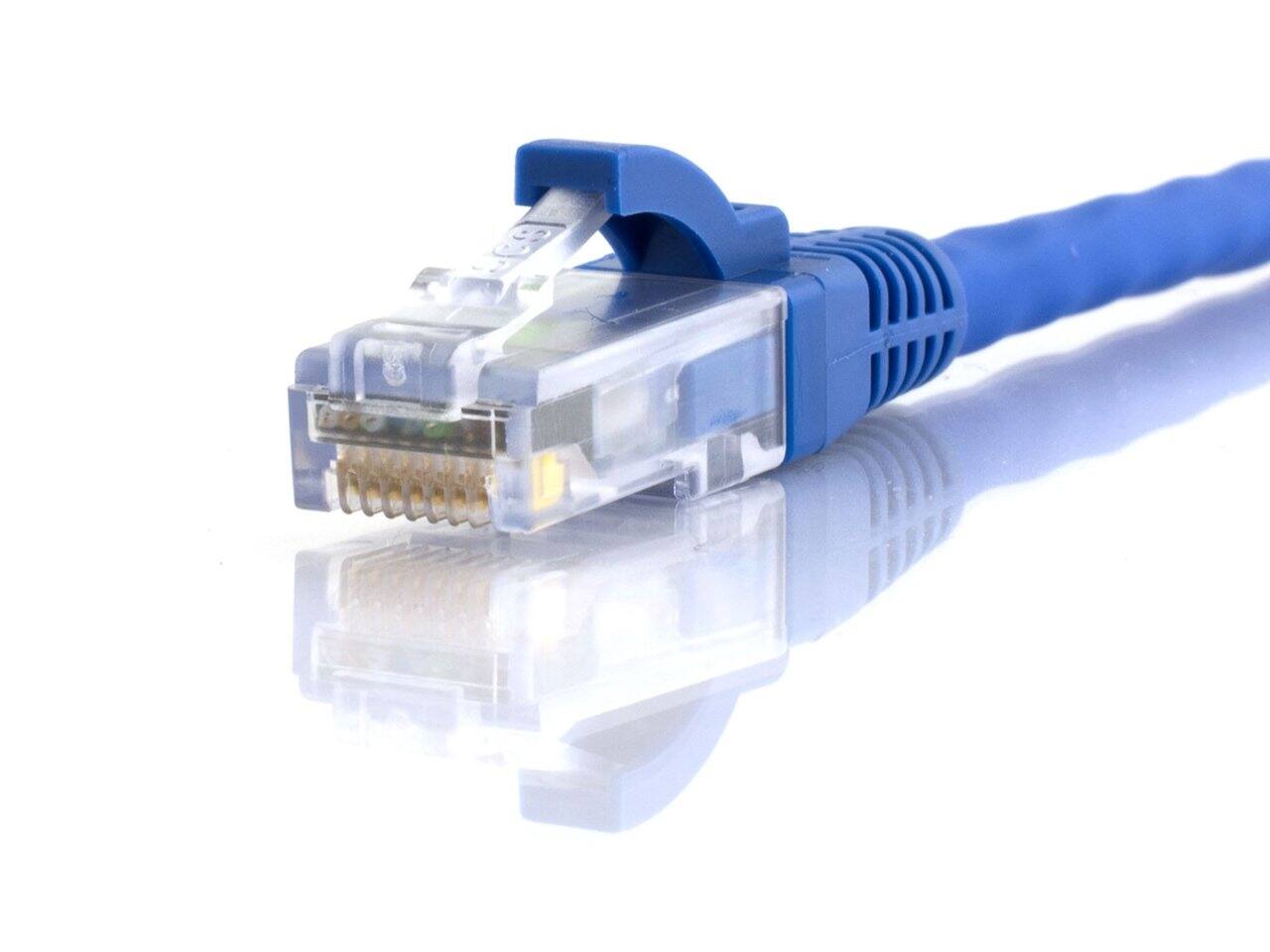 Angle. J-Tech Digital - J-Tech Digital 150ft CAT6 Unshielded Ethernet Cable 23AWG - Blue.