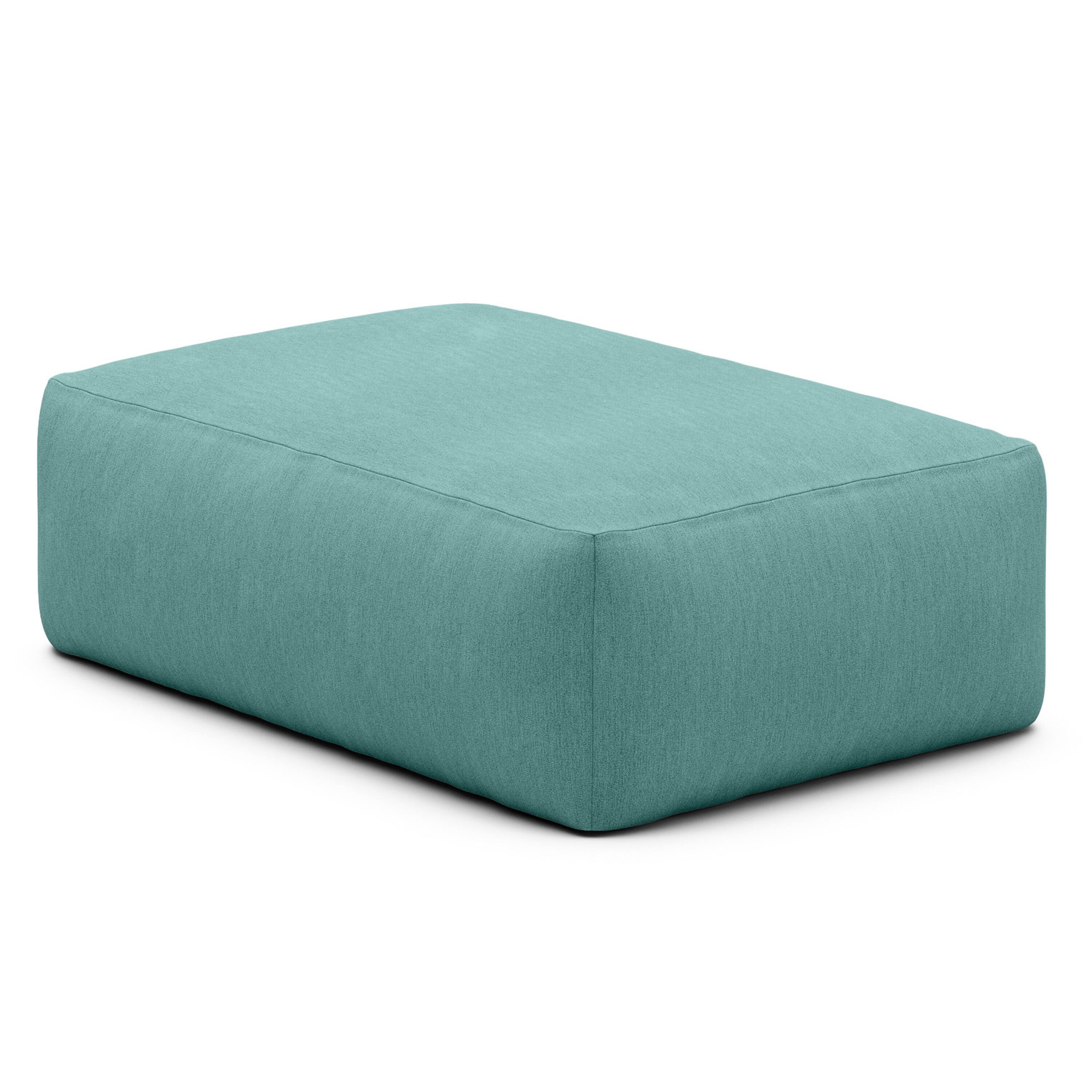 Left. Jaxx - Jaxx Tybee Large Outdoor Ottoman (Ottoman Only) - Sunbrella - Sunbrella Breeze - Breeze.