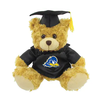 Front. Jardine - Delaware Fightin' Blue Hens 12'' Graduation Plush Bear - Oatmeal.