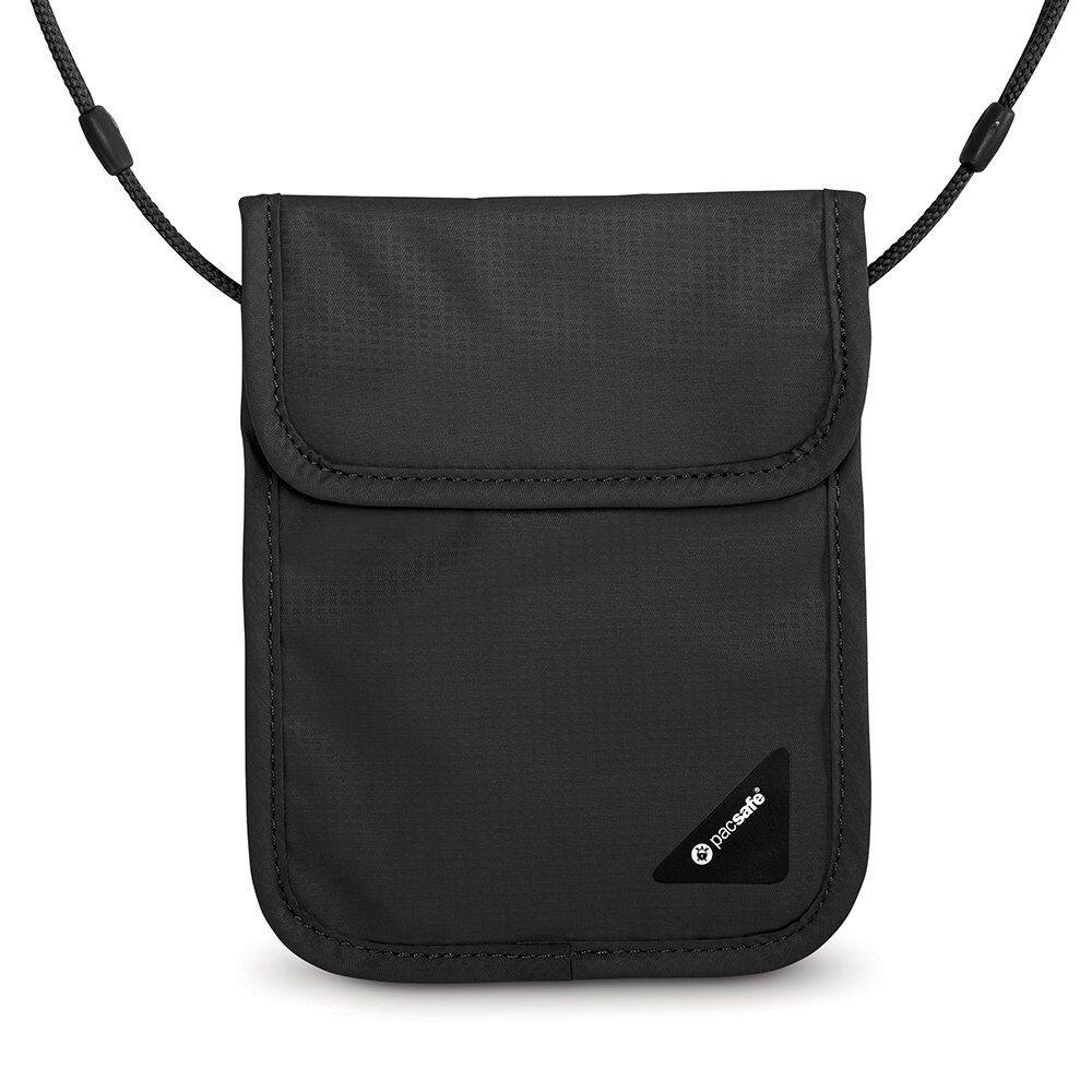 Front. Pacsafe - Pacsafe Coversafe X75 Anti-theft RFID Blocking Neck Pouch Black - Black.