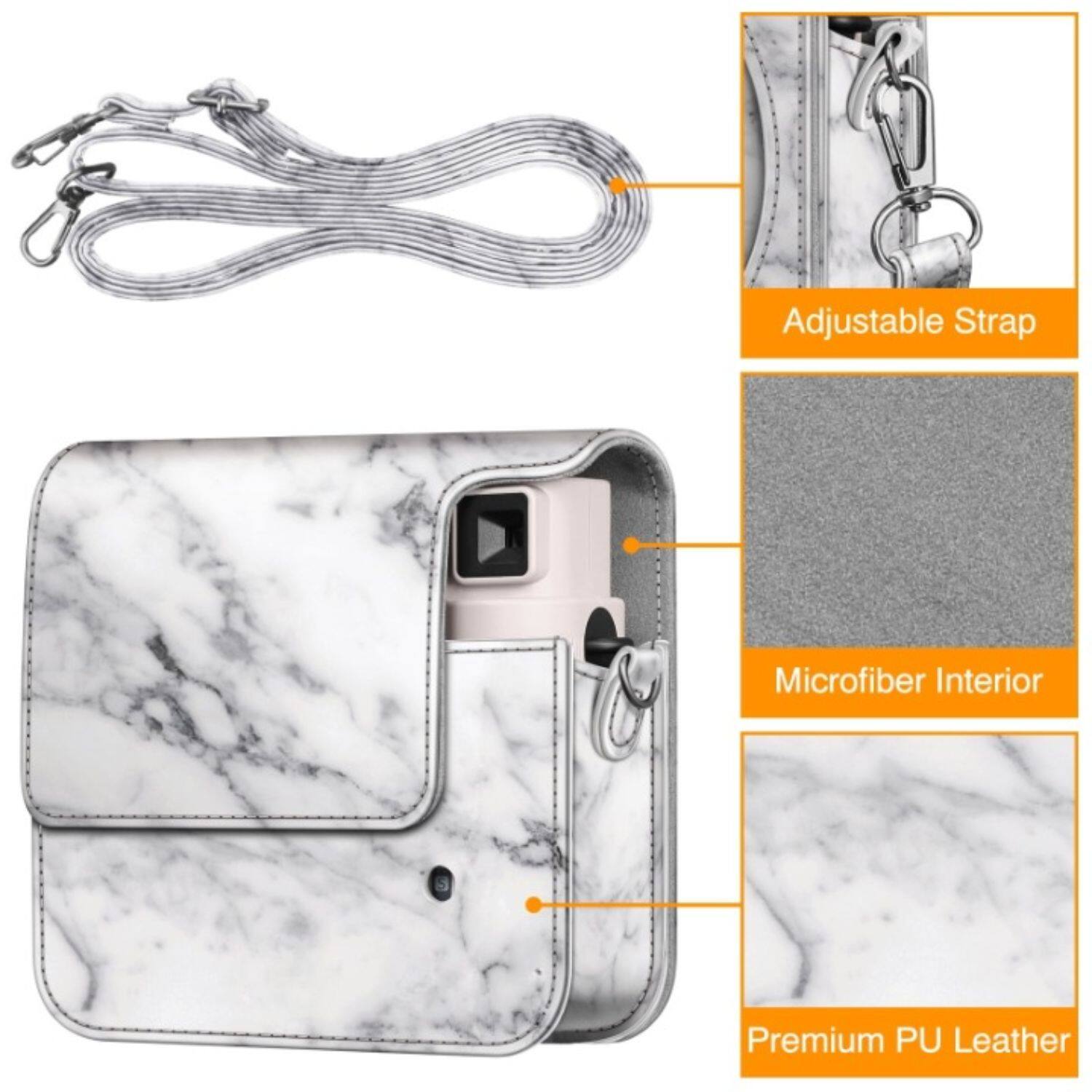 Adjustable Strap  
Microfiber Interior  
Premium PU Leather