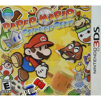 U.A.E Saudi Arabia Malaysia Singapore Official Product
PAPER MARIO STICKER STAR
Nintendo 3DS
EVERYONE E CONTENT RATED BY ESRB
Nintendo - E10+ (Everyone 10+)