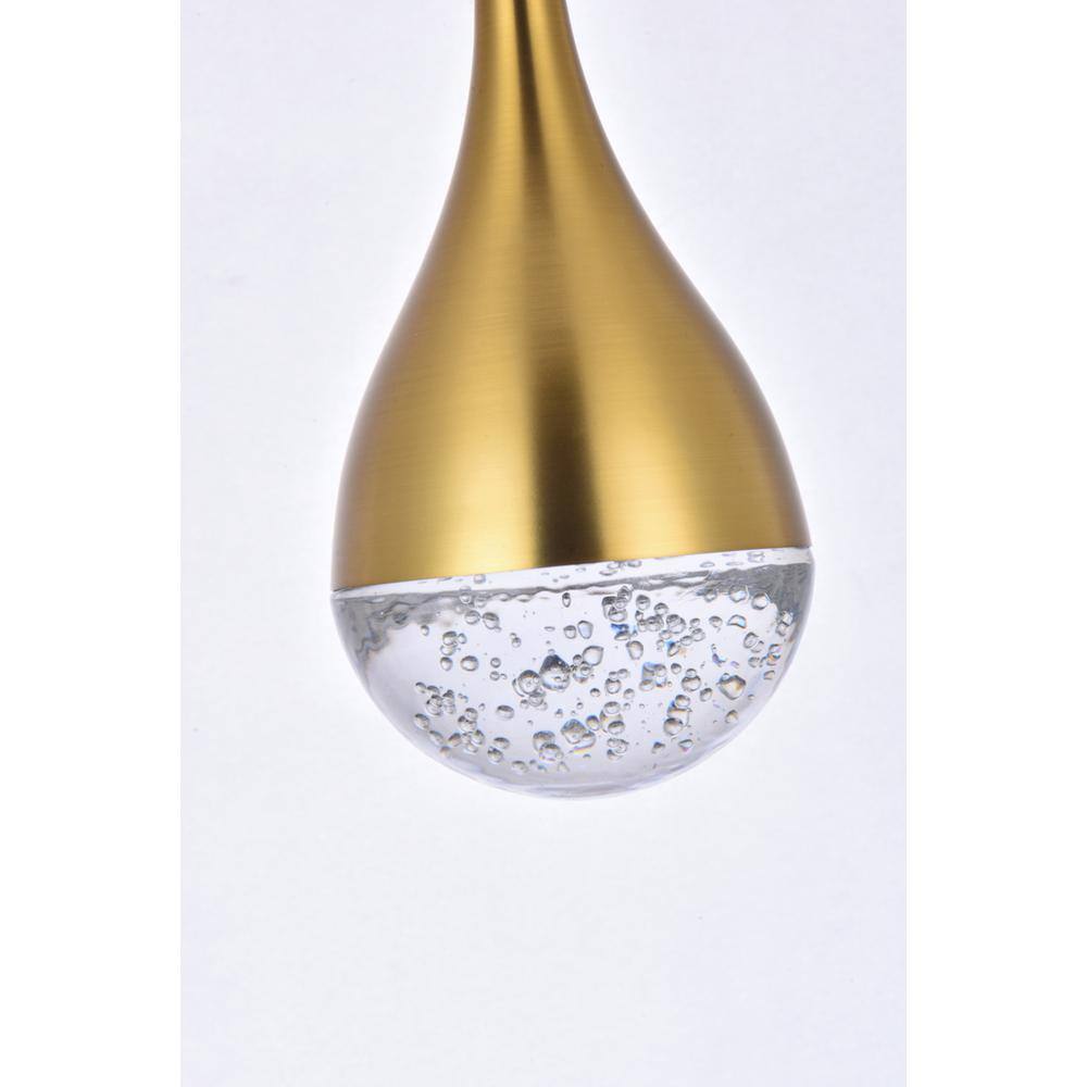 Alt View 4. Elegant Lighting - Amherst 10 inch LED pendant in satin gold - Satin Gold.