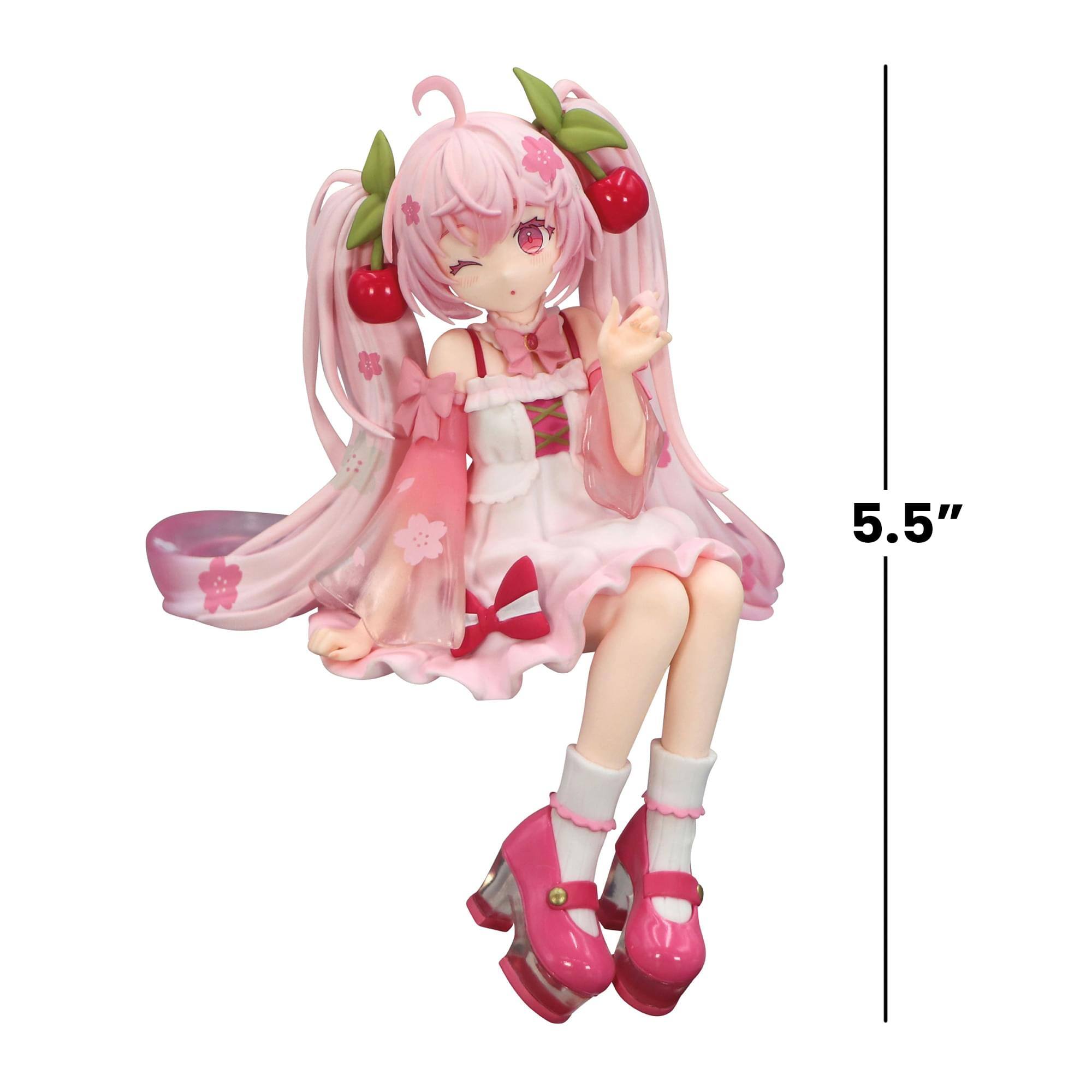 Alt View 5. Little Buddy - Vocaloid Hatsune Miku Noodle Stopper Figure | Sakura Miku 2025 Wink Ver. - Pink.