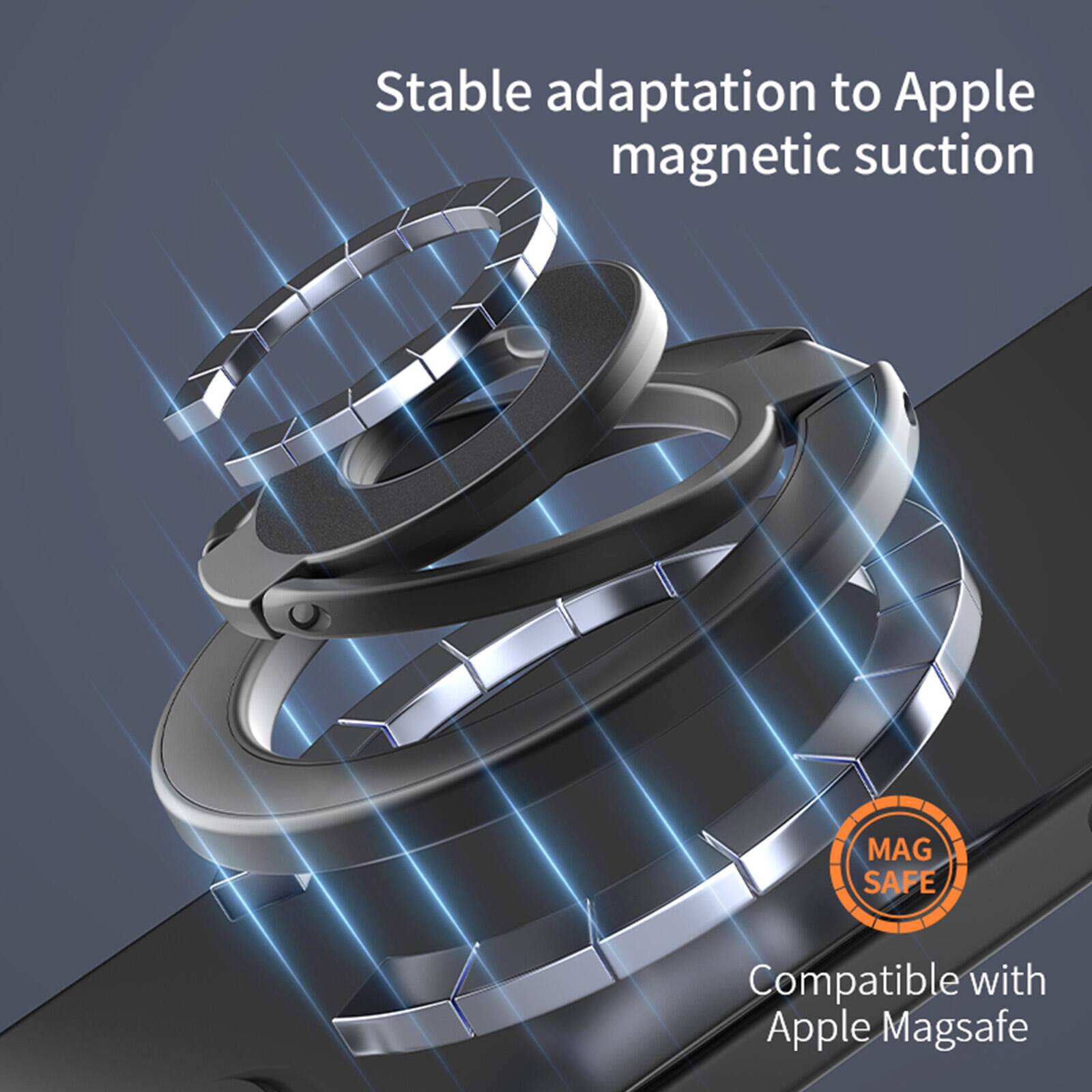 Stable adaptation to Apple magnetic suction  
Compatible with Apple MagSafe