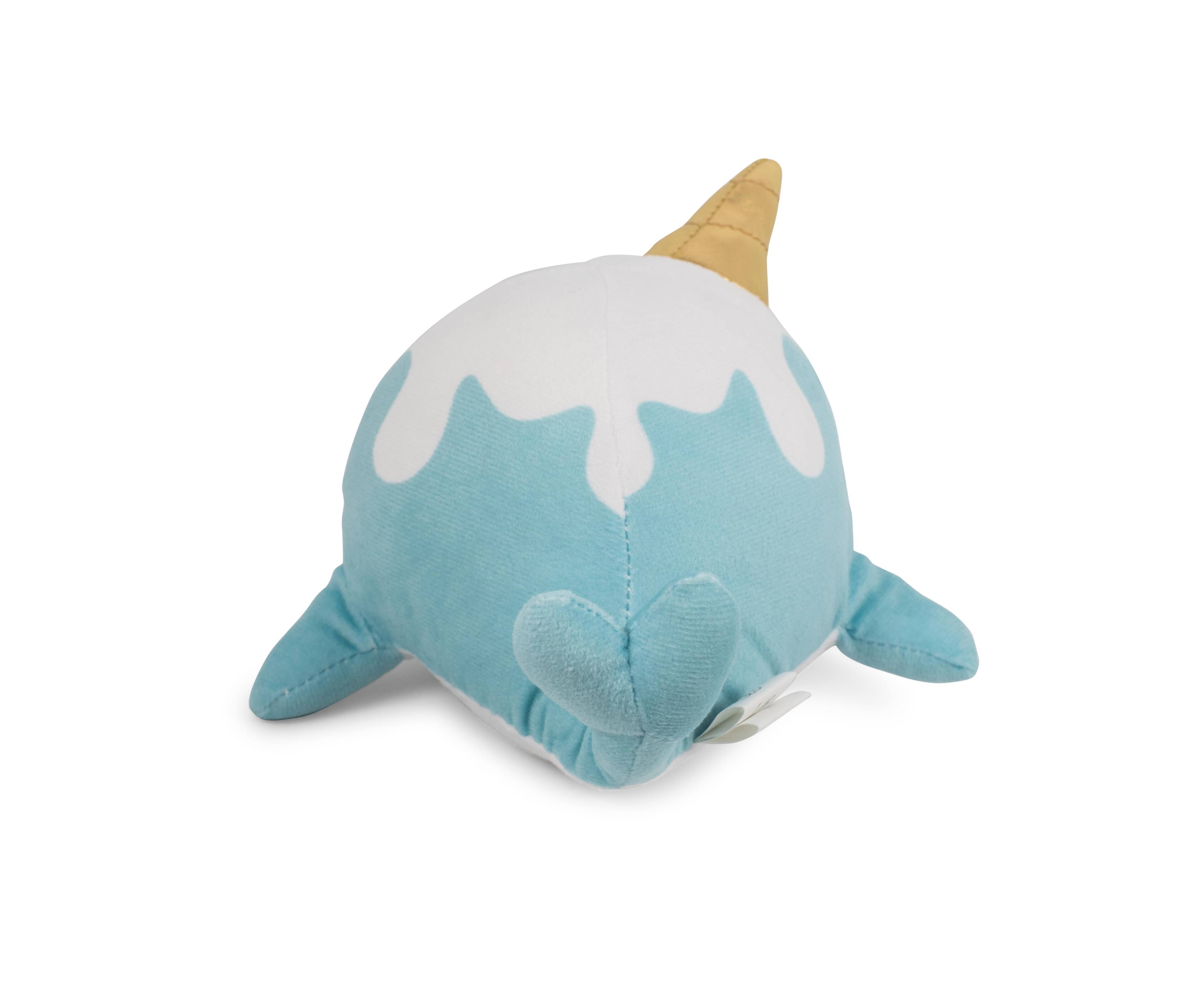 Alt View 10. Seven20 - Glitter Galaxy 6-Inch Cute Ice Cream Cone Horn Blue Narwhal Collectible Plush - Blue.