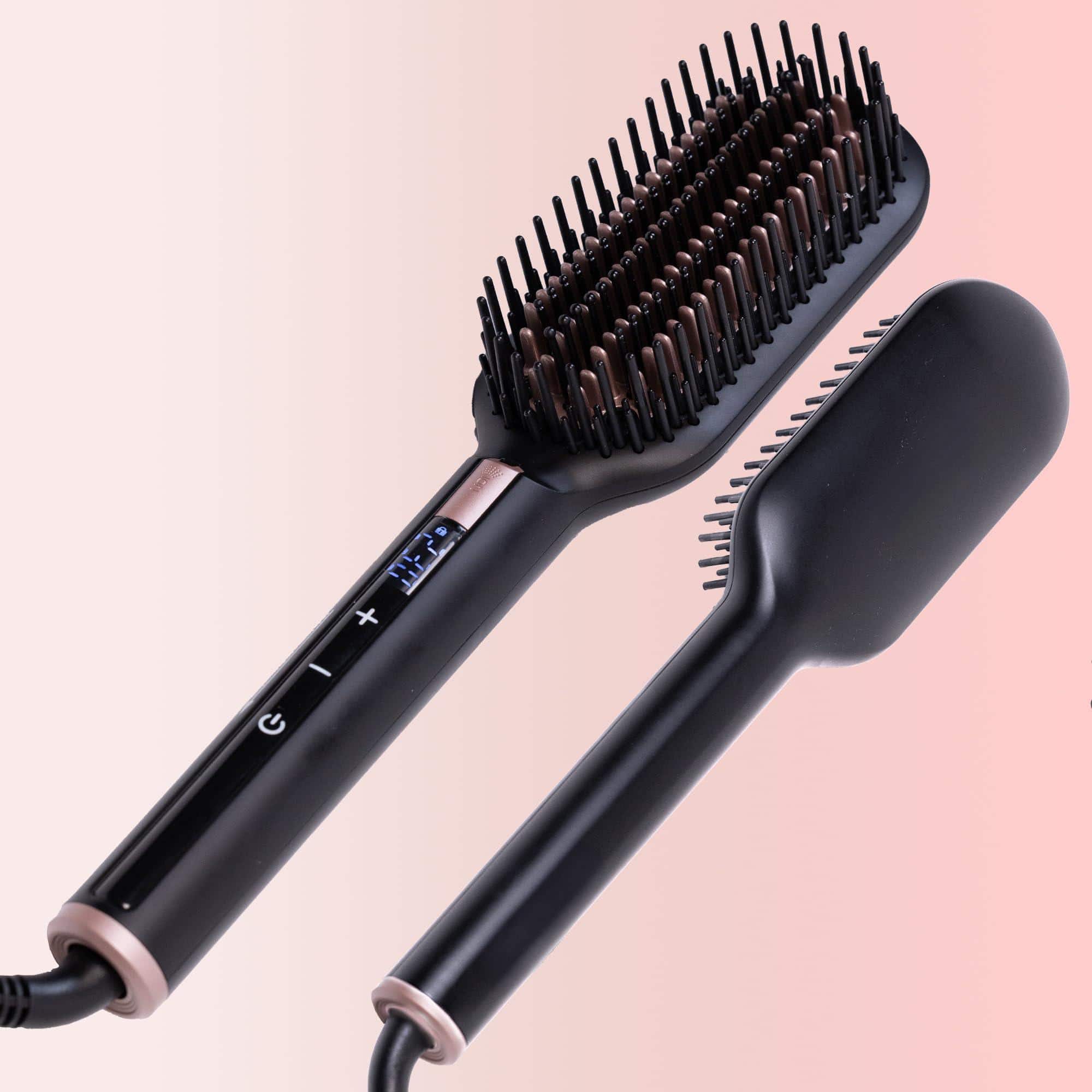 Live At Space - Hair Straightening Brush • Heated Straightener Comb Straightens In 1 Pass Ionic Technology For Healthier - Default