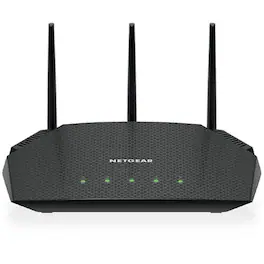NETGEAR - RAX36-100PAR AX3000 Nighthawk 4-Stream AX4 Up to 3 Gbps Wireless Speed WiFi 6 Router - Refurbished Excellent - Black