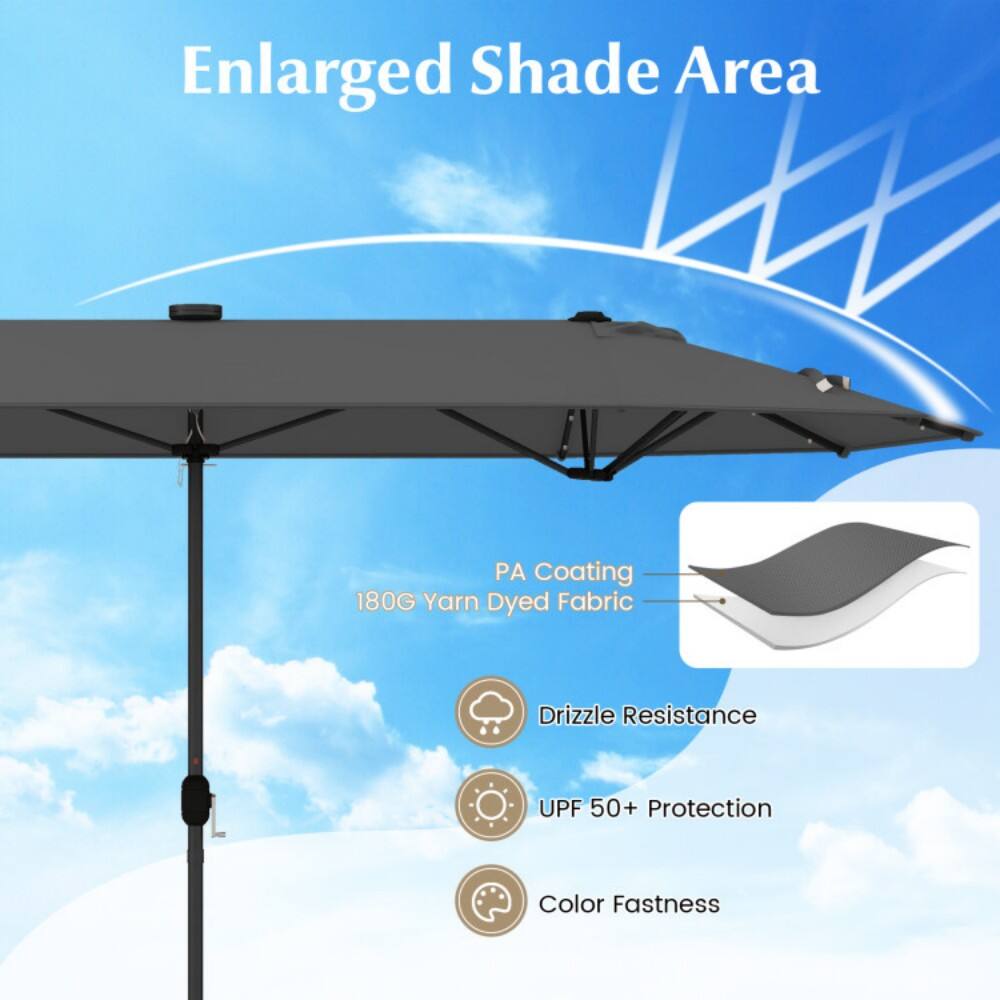 Enlarged Shade Area  
PA Coating  
180G Yarn Dyed Fabric  
Drizzle Resistance  
UPF 50+ Protection  
Color Fastness