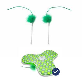 PawsPik - Interactive Hide & Seek Concealed Feather Cat Toy - Green
