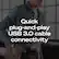 Quick plug-and-play USB 3.0 cable connectivity