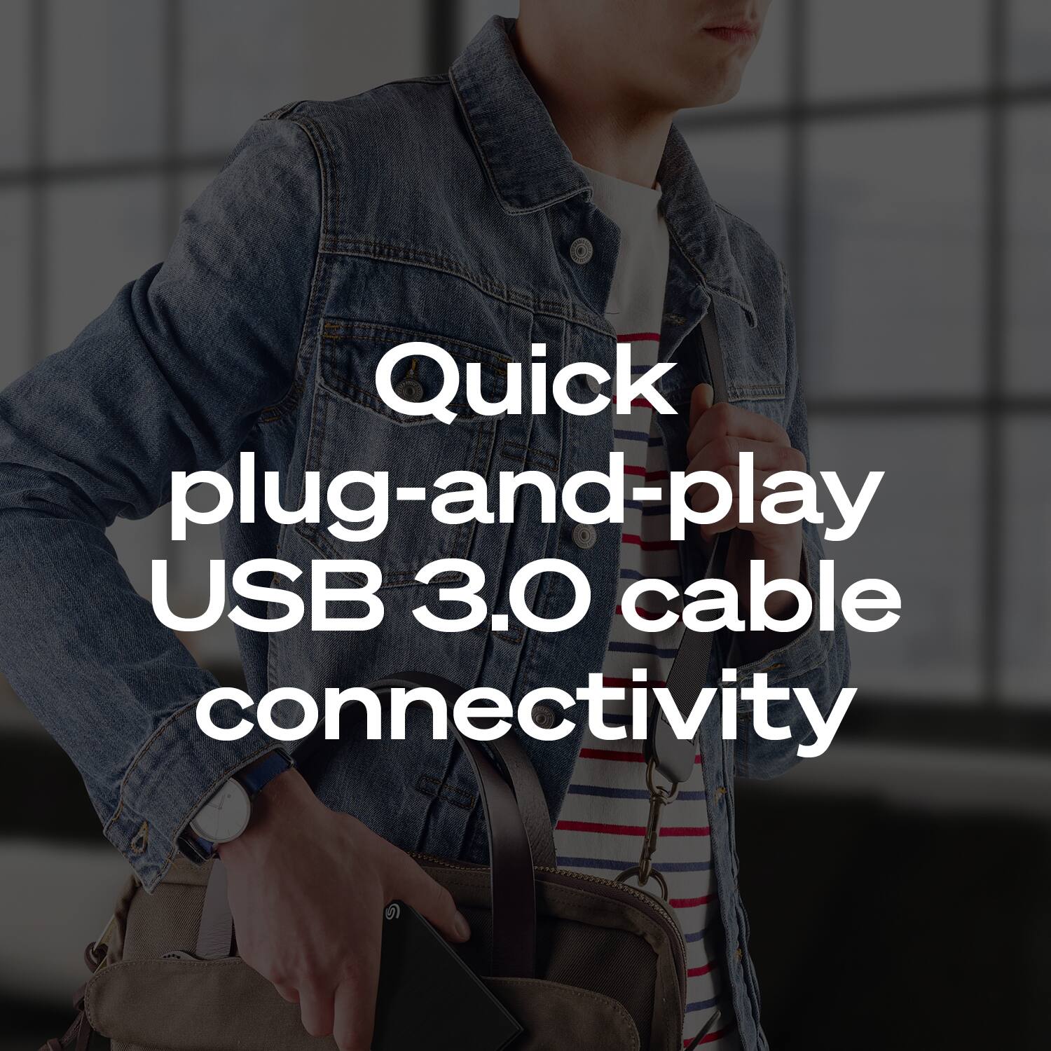 Quick plug-and-play USB 3.0 cable connectivity