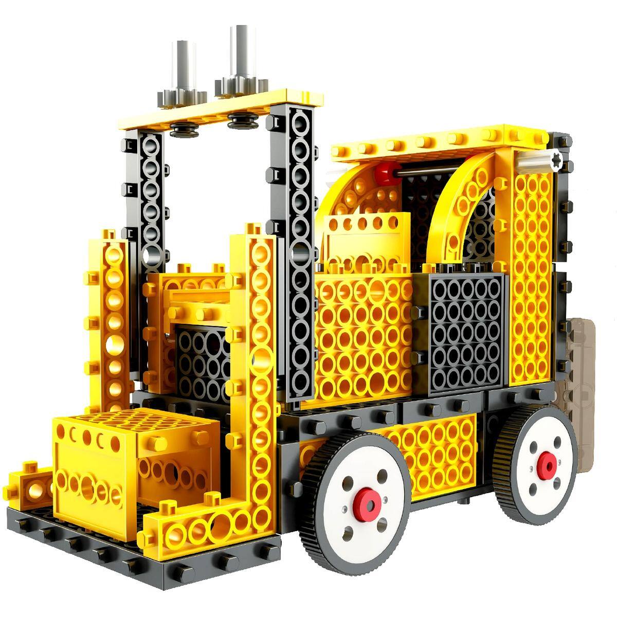 Alt View 1. JuzToys - 127pcs STEM Toys Building Toys For Kids, Construction Trucks Building Toys with Remote, Educational Toys Yellow - Yellow.