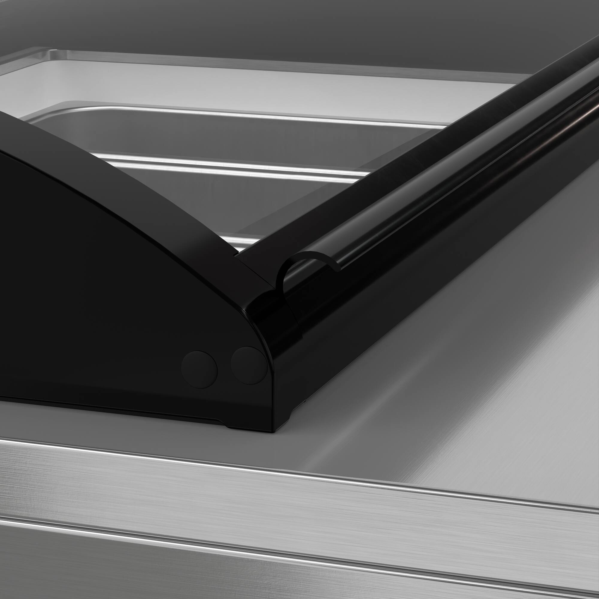 Alt View 6. Koolmore - 32 in. 4-Pan Countertop Ice Cream Display Freezer with Curved Glass Top in Stainless-Steel (KM-CGDR-4P) - Stainless-Steel and Black.