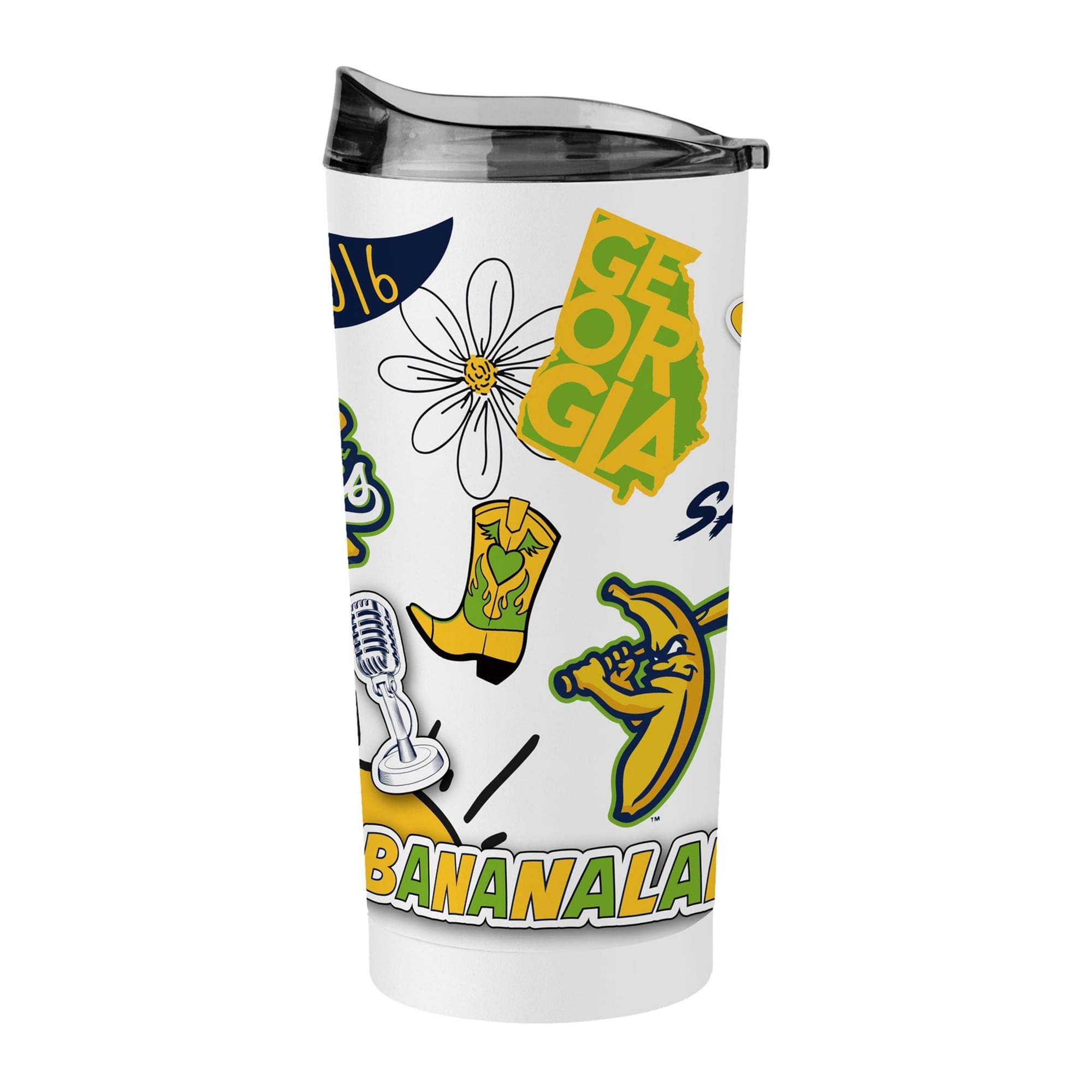 Logo Brands - Savannah Bananas Icons 20 Ounce Stainless Steel Tumbler With Lid - Multi-Colored price history on PriceWatchPro