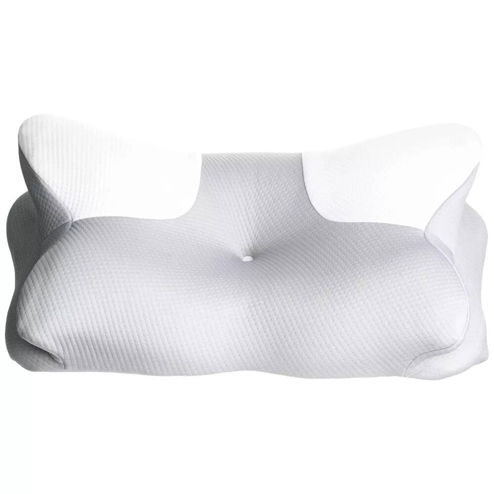 Alt View 3. Luminuxe - Cervical Memory Foam Pillow for Neck and Shoulder Relief, Contour Pillow with Removable Pillowcase - Grey.