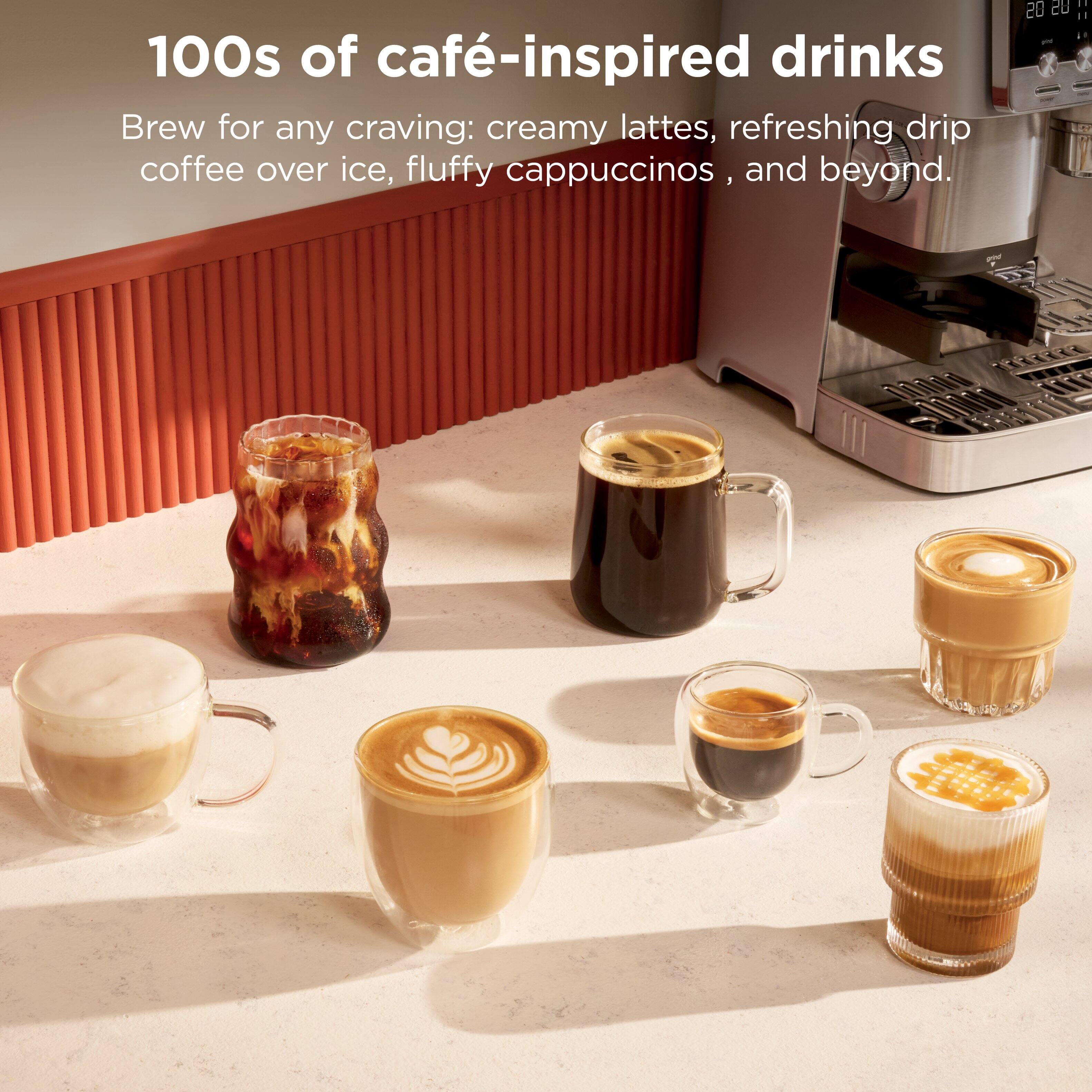 100s of café-inspired drinks  
Brew for any craving: creamy lattes, refreshing drip coffee over ice, fluffy cappuccinos, and beyond.