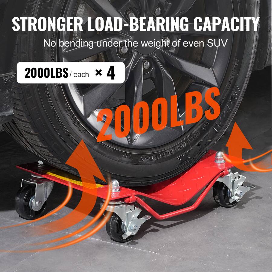 Wheel Load Distribution VEVOR Wheel Dolly,8000 lbs Capacity Heavy Duty Steel Car Mover,Wheel ...