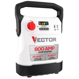 Vector - 800-Amp 12-Volt Automotive Compact Jump Starter, USB Power Bank, VECJ8