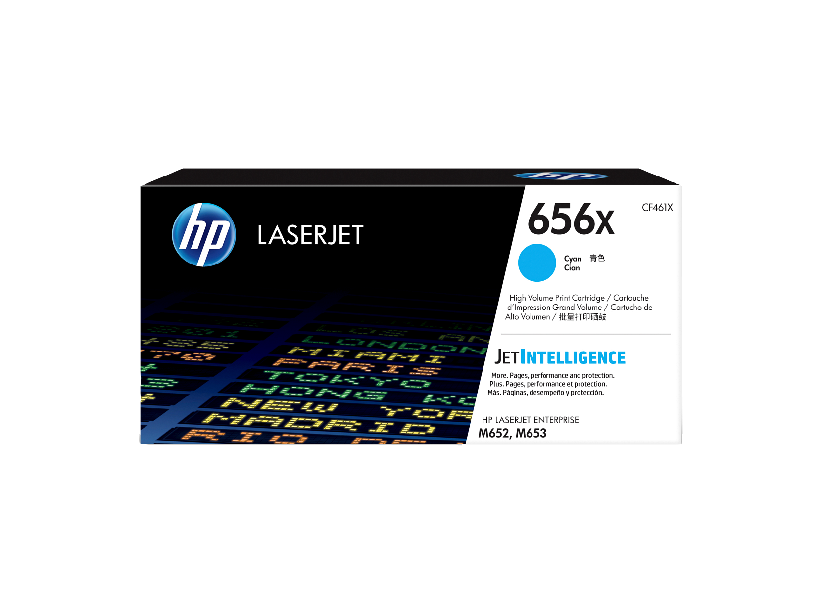 HP - 656X High Yield Cyan Original LaserJet Toner Cartridge, ~22,000 pages, CF461X