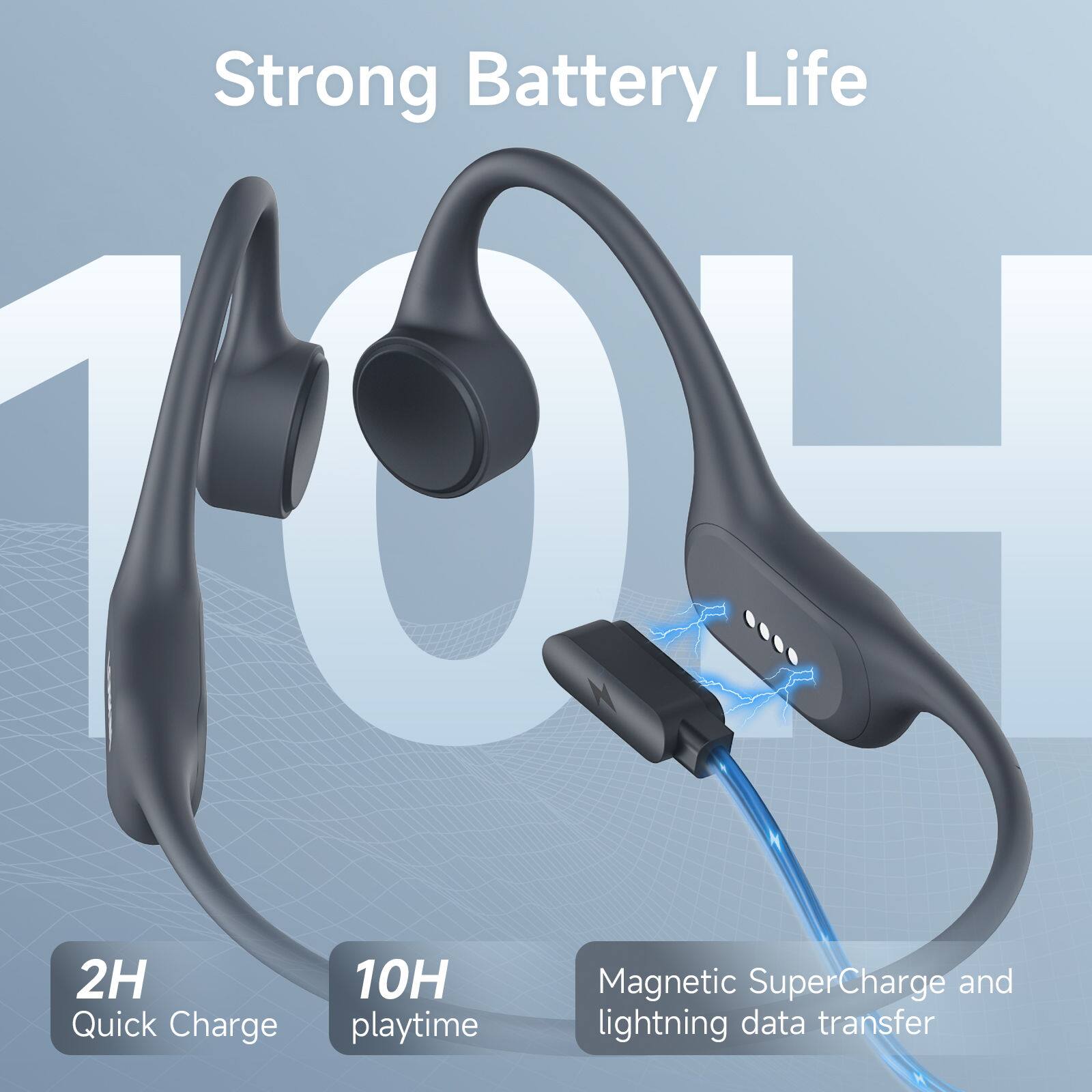 Strong Battery Life

2H Quick Charge
10H playtime

Magnetic SuperCharge and lightning data transfer