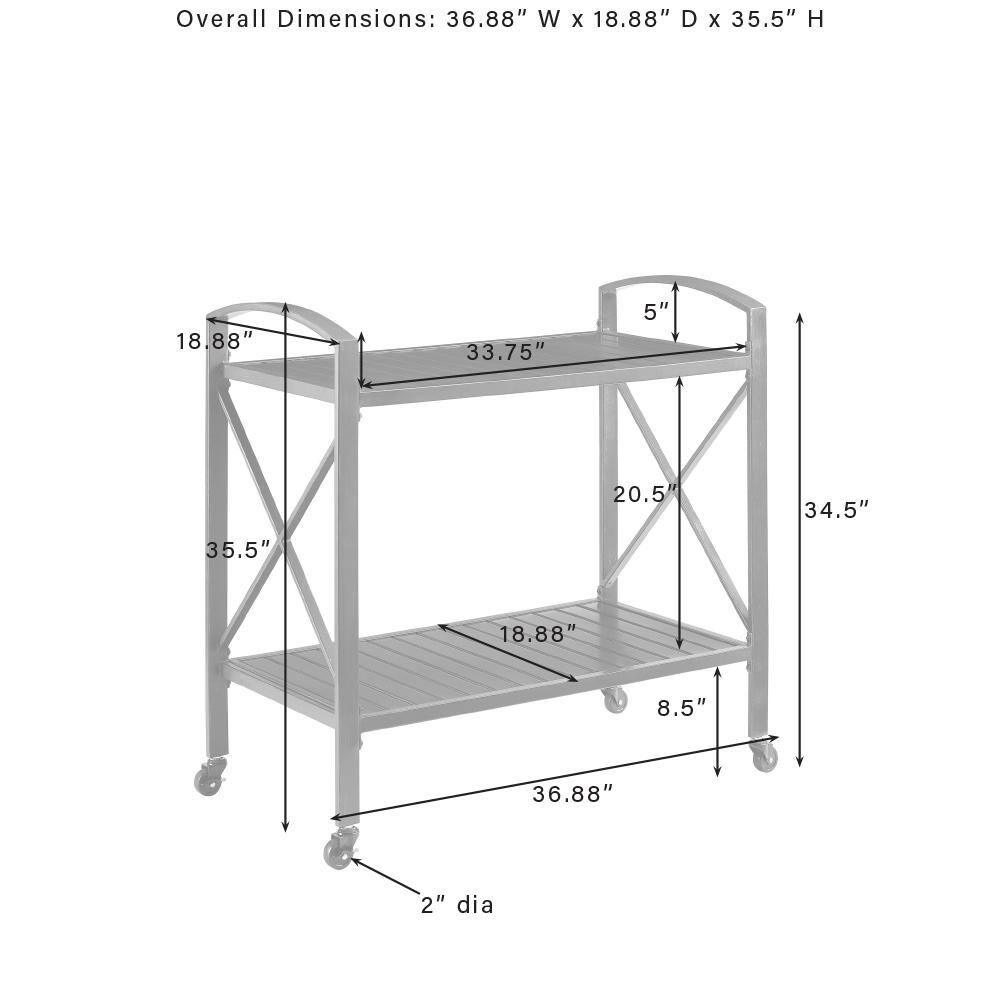 Overall Dimensions: 36.88" W x 18.88" D x 35.5" H

- 18.88"
- 33.75"
- 5"
- 35.5"
- 20.5"
- 34.5"
- 18.88"
- 8.5"
- 36.88"
- 2" dia