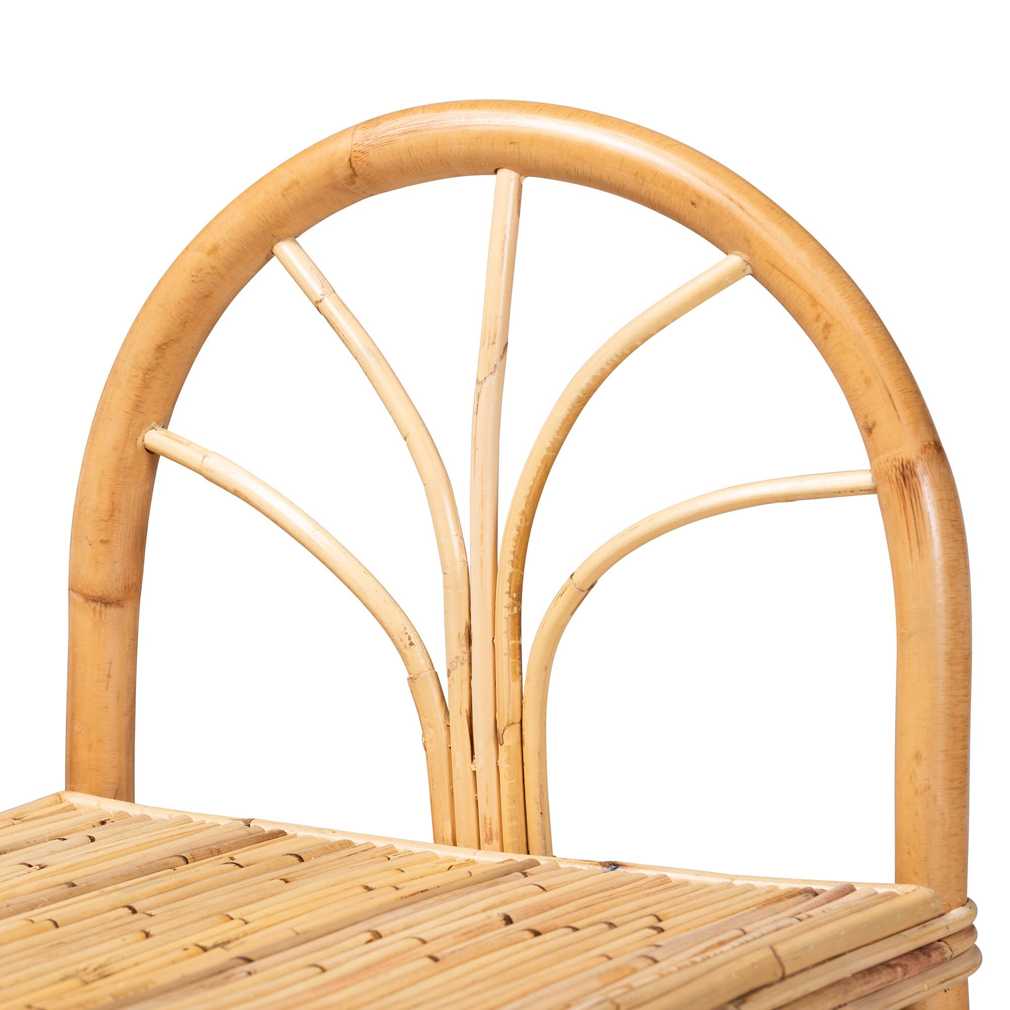 Alt View 1. bali & pari - Seville Modern and Contemporary Natural Finished Rattan Counter Stool - Natural.
