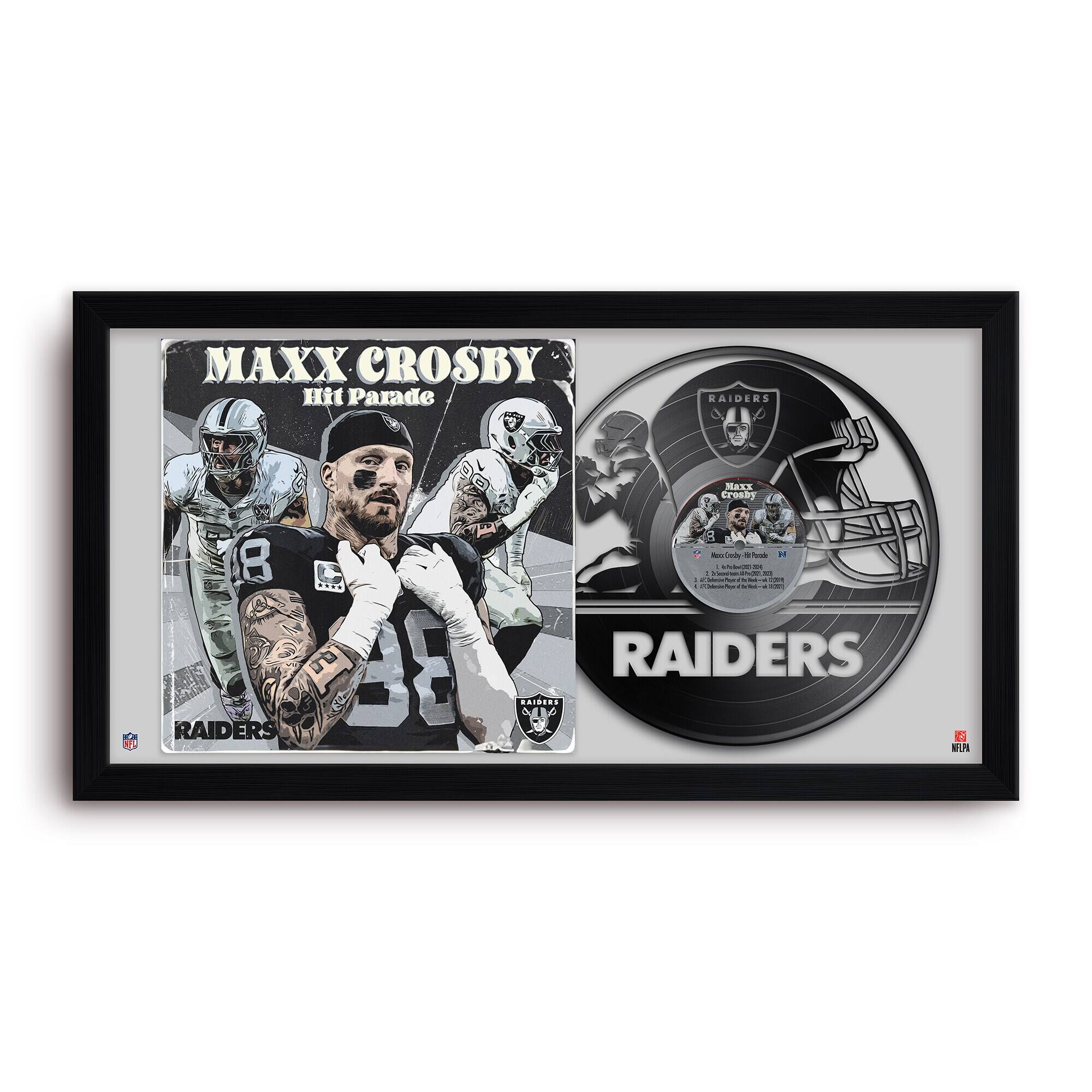Maxx Crosby Las Vegas Raiders 14" x 26" Framed Art Vinyl Album Print